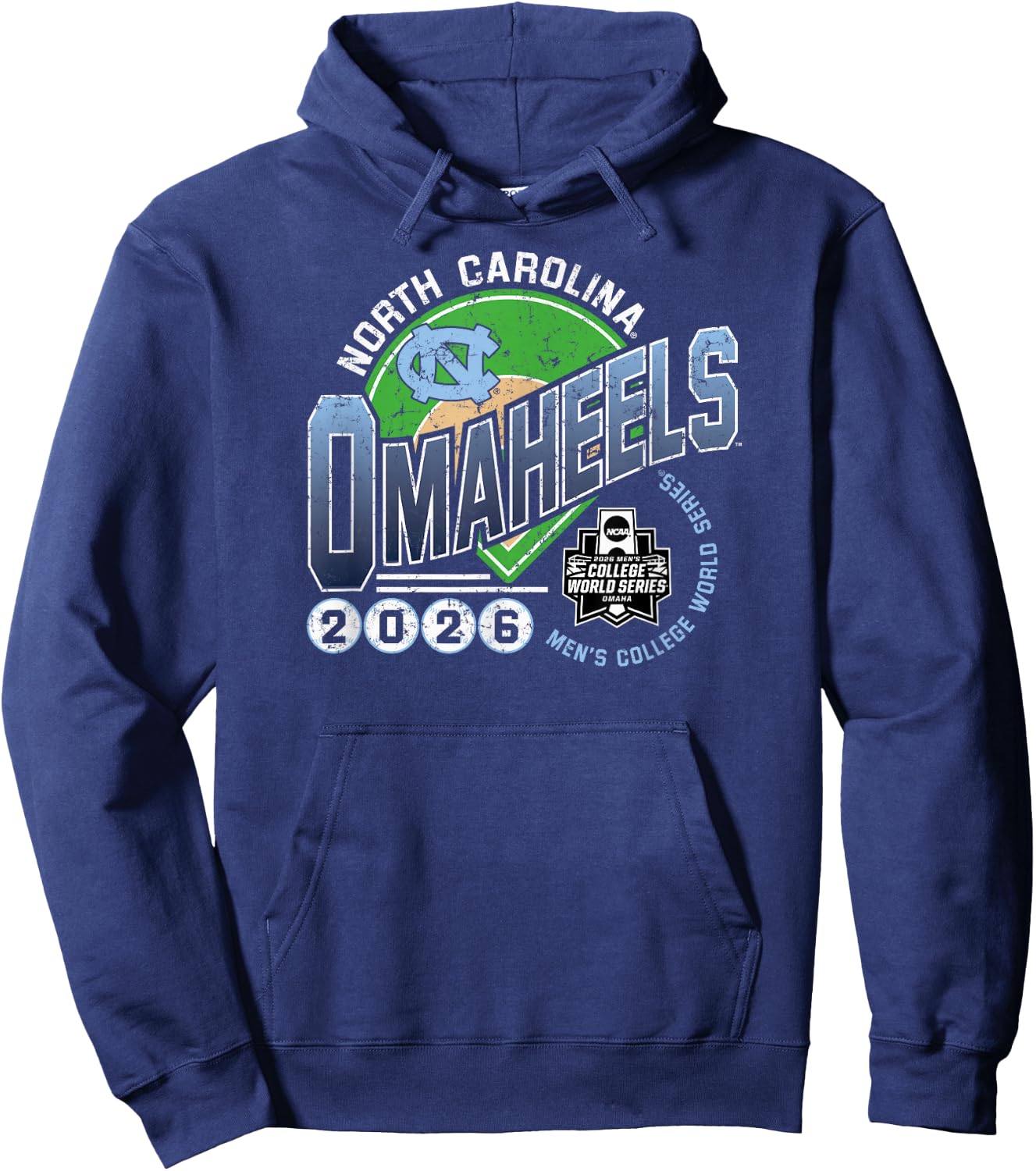 North Carolina Tar Heels College World Series 2026 Omaheels Hoodie - Hoodie | Navy