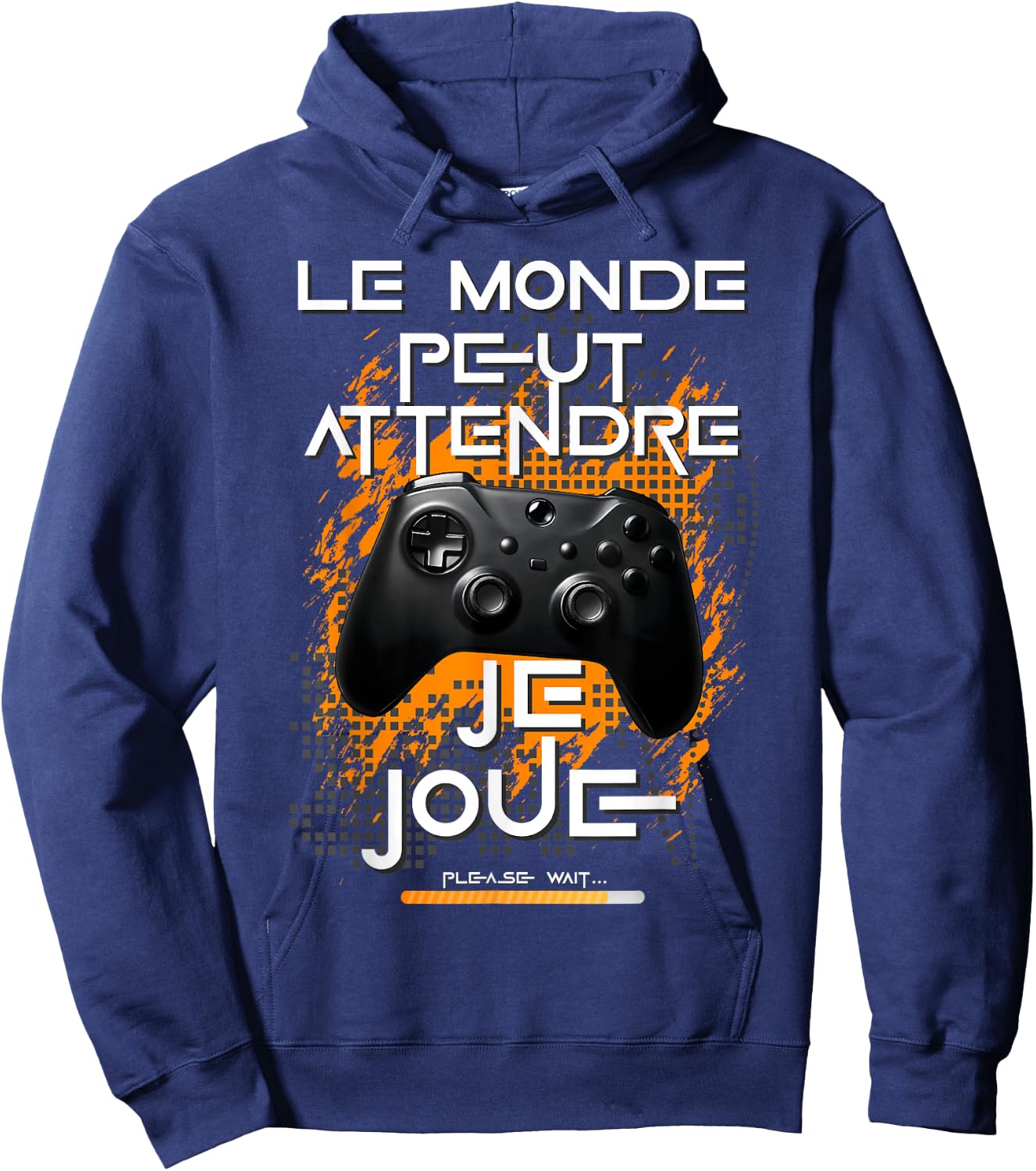 Gamer man teen passionate video games game console humor , Black, S Hoodie - Hoodie | Navy