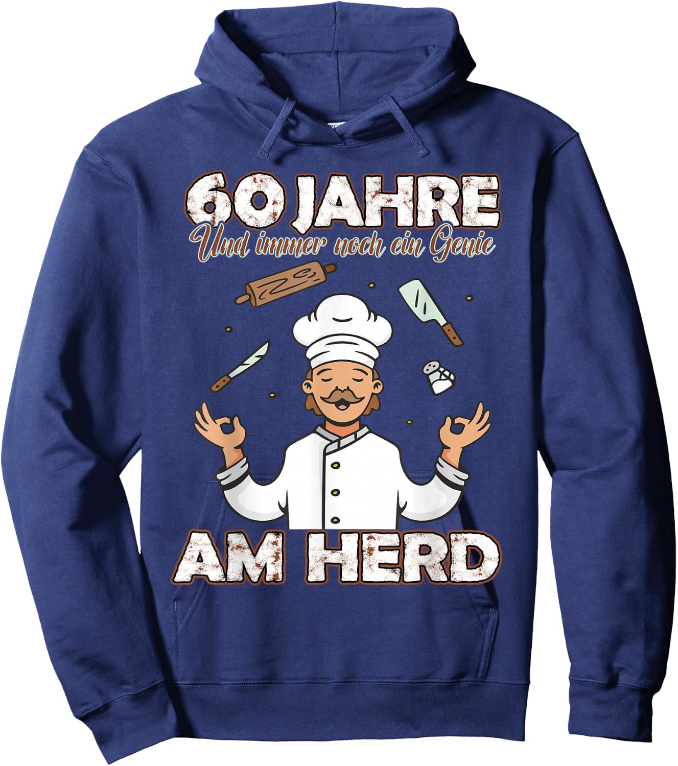 Lustiges Koch kochen & backen 60 jahre alt zum Geburtstag Hoodie - Hoodie | Navy