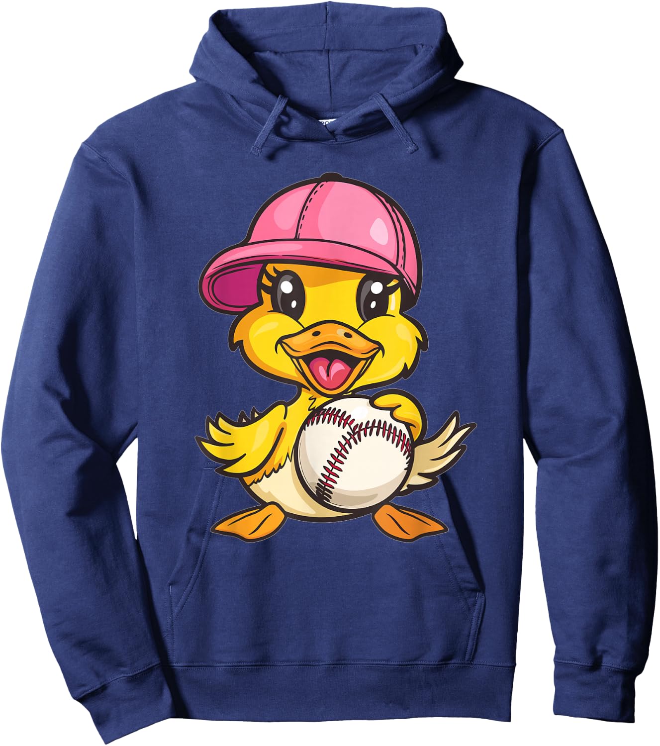 Cute Baseball Duck Hoodie - Hoodie | Navy