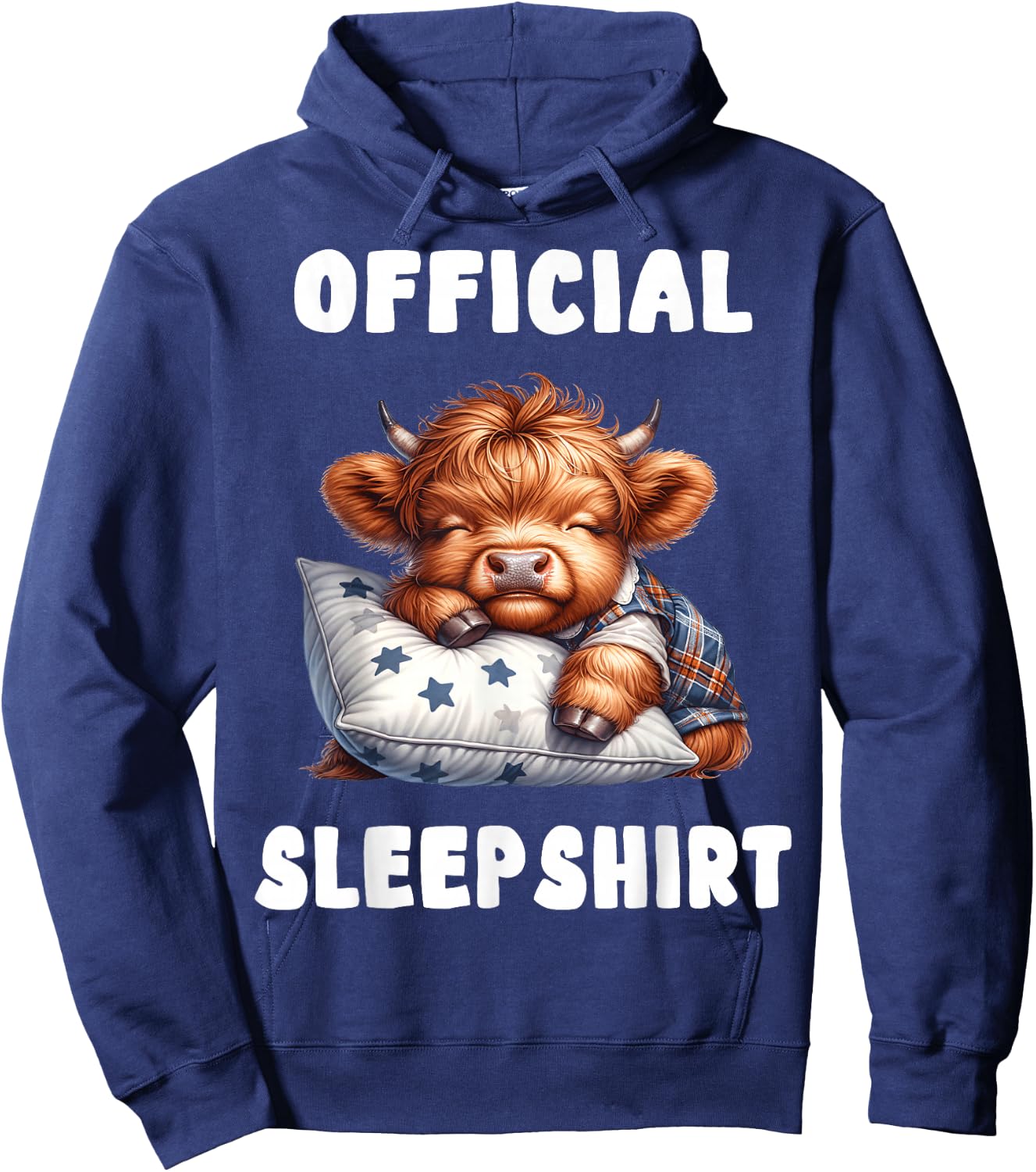 Highland_cow - Official Sleepshirt Pajamas Nightgown Hoodie - Hoodie | Navy