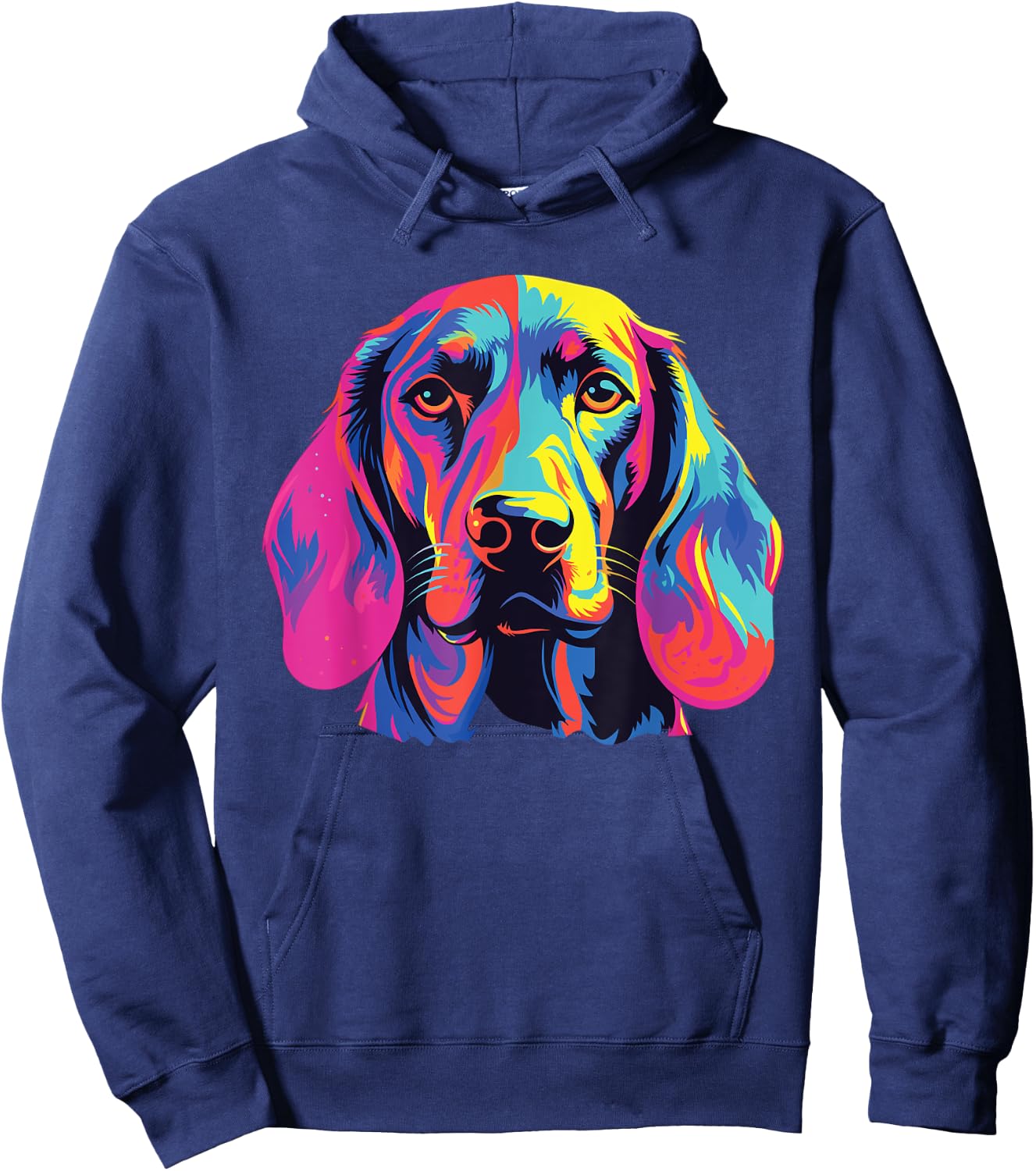 Watercolor Colorful Bavarian Mountain Scent Hound Hoodie - Hoodie | Navy