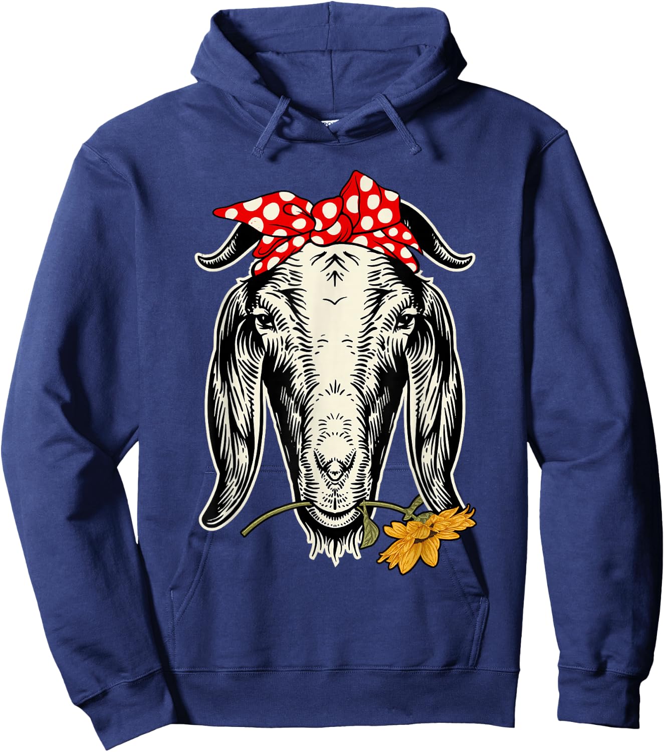 Bandana Goat - Farm Animal Whisperer Farmer Rancher Farming Hoodie - Hoodie | Navy