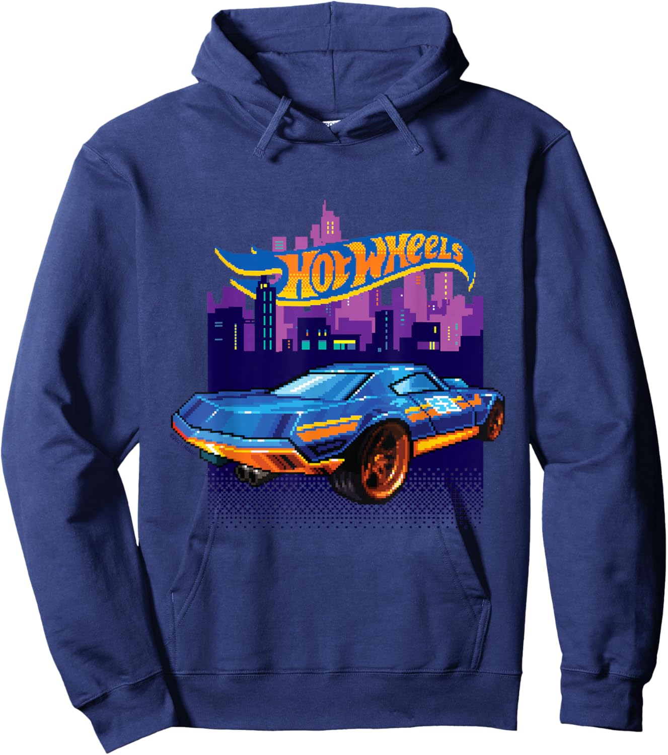 Hot Wheels - Night City in Retro Look , black Hoodie - Hoodie | Navy