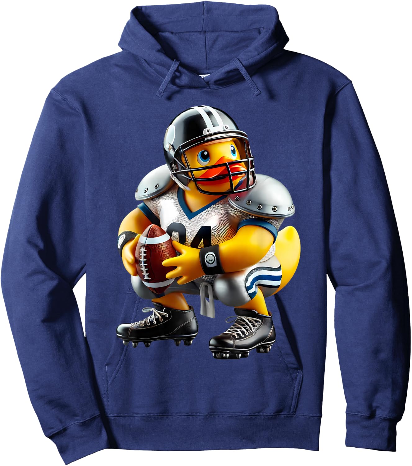 Rubber Duck Football Player Ducky Duckie Men Women Kids Hoodie - Hoodie | Navy