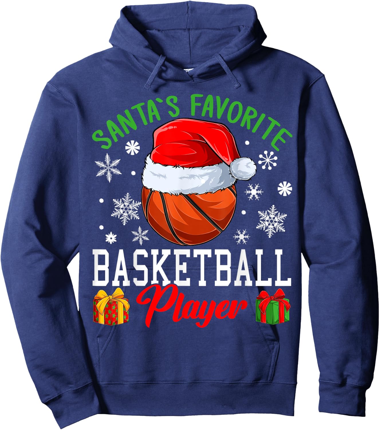 Basketball Christmas - Santa´s favorite Basketball player Hoodie - Hoodie | Navy