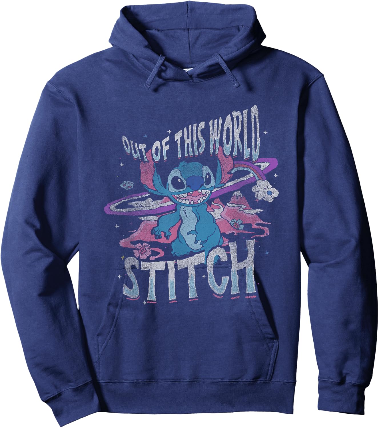Disney Lilo & Stitch Out Of This World Vintage Stitch Hoodie - Hoodie | Navy