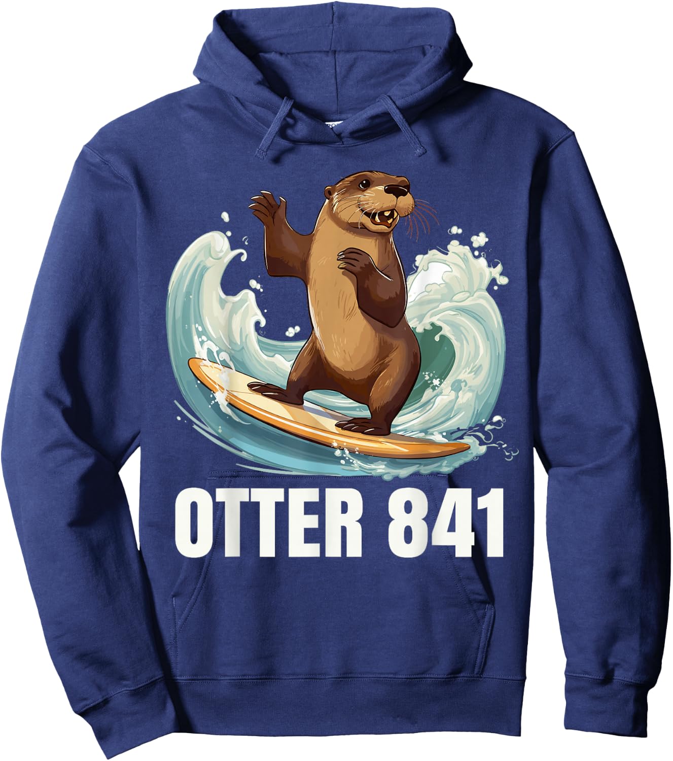 Surfing Otter 841 California Sea Otter 841 Hoodie - Hoodie | Navy