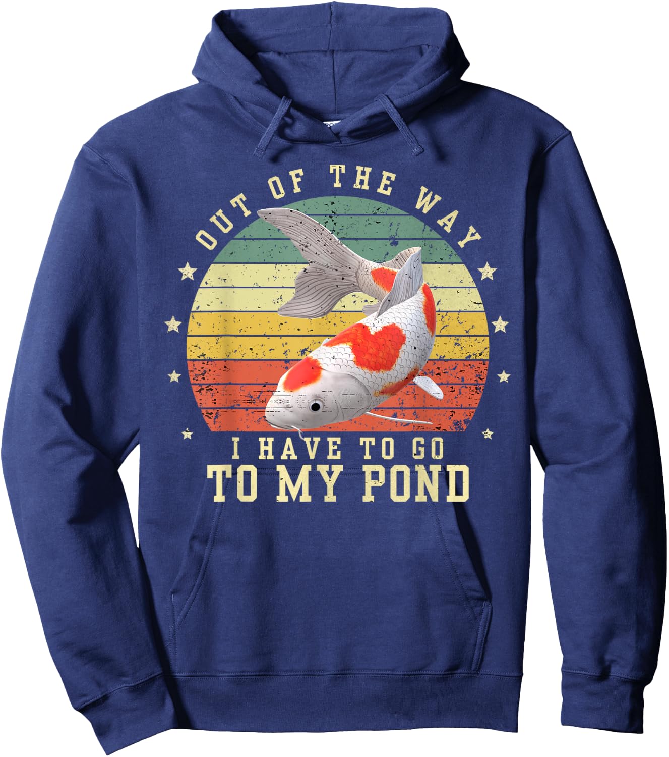 Out of the way I have to go to my koi pond Coy Fish Birthday Hoodie - Hoodie | Navy