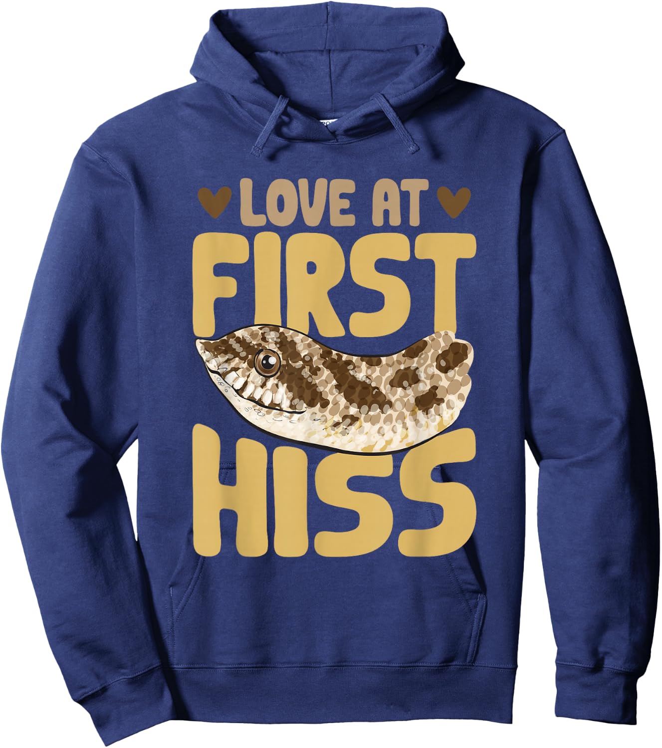 Hognose Snake Love At First Hiss Pet Reptile Hognose Snake Hoodie - Hoodie | Navy