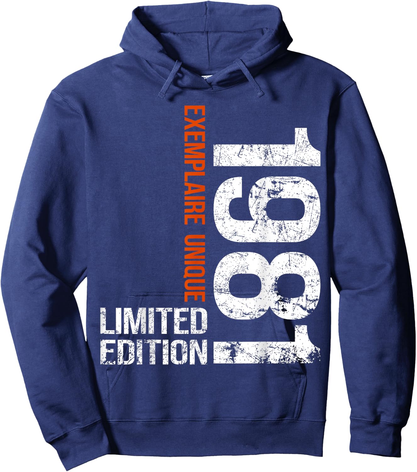 45th Anniversary 1981 Vintage 45 Years Men Vintage 1981 Hoodie - Hoodie | Navy