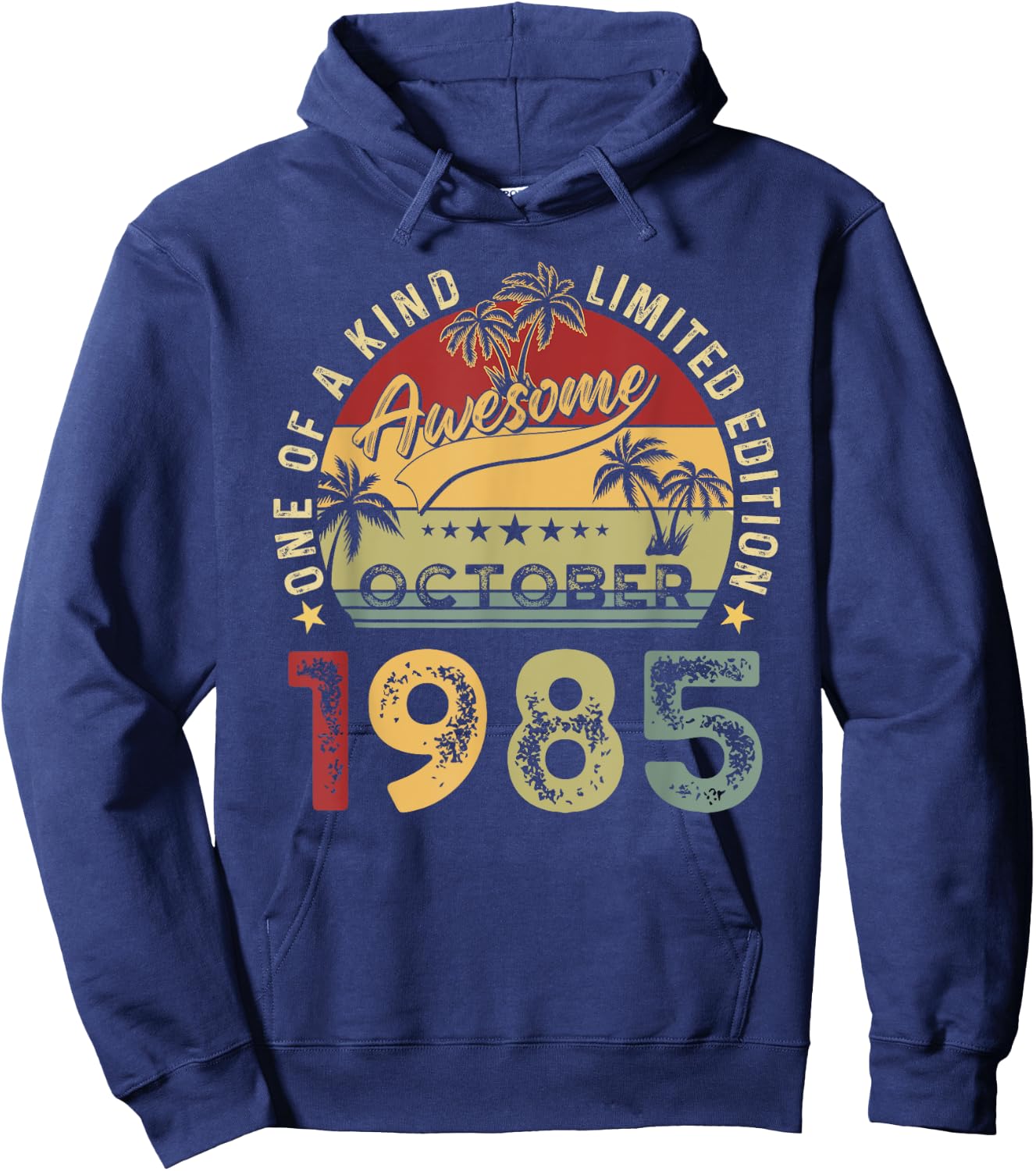 Awesome Since October 1985 Vintage Birthday Gift Men Women Hoodie - Hoodie | Navy