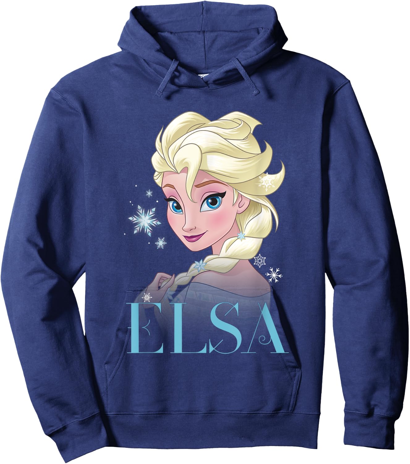 Frozen Elsa Snowflake Portrait Hoodie - Hoodie | Navy