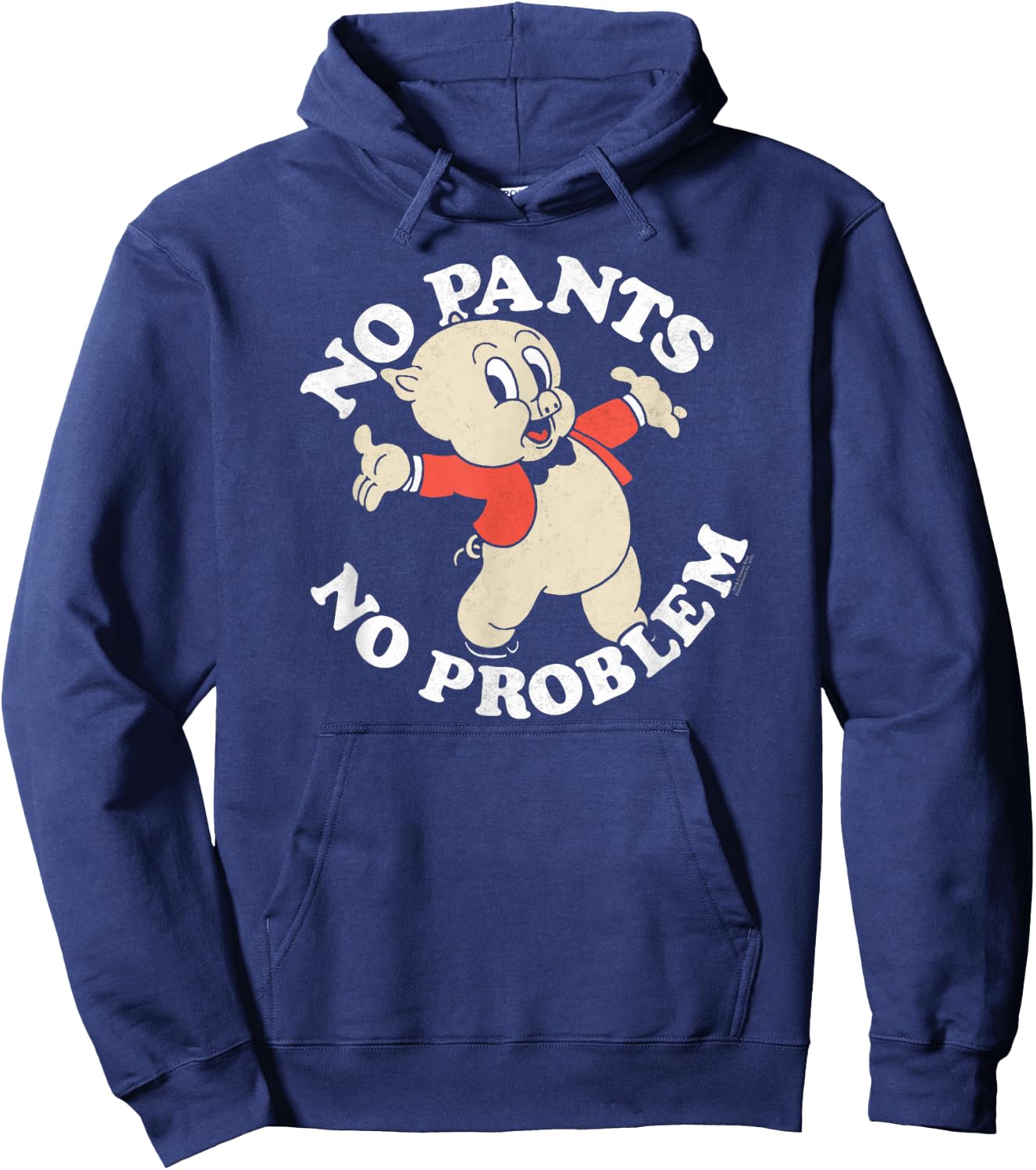 Looney Tunes Porky Pig No Pants Hoodie - Hoodie | Navy