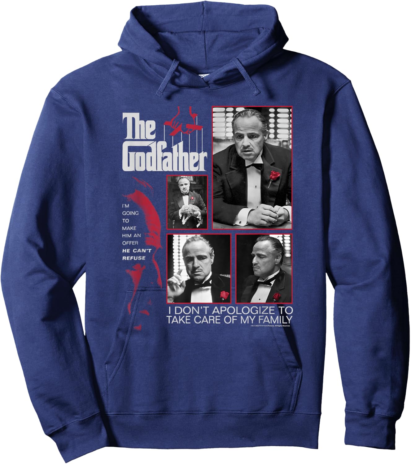 The Godfather Make Him An Offer He Can't Refuse Movie Poster Hoodie - Hoodie | Navy