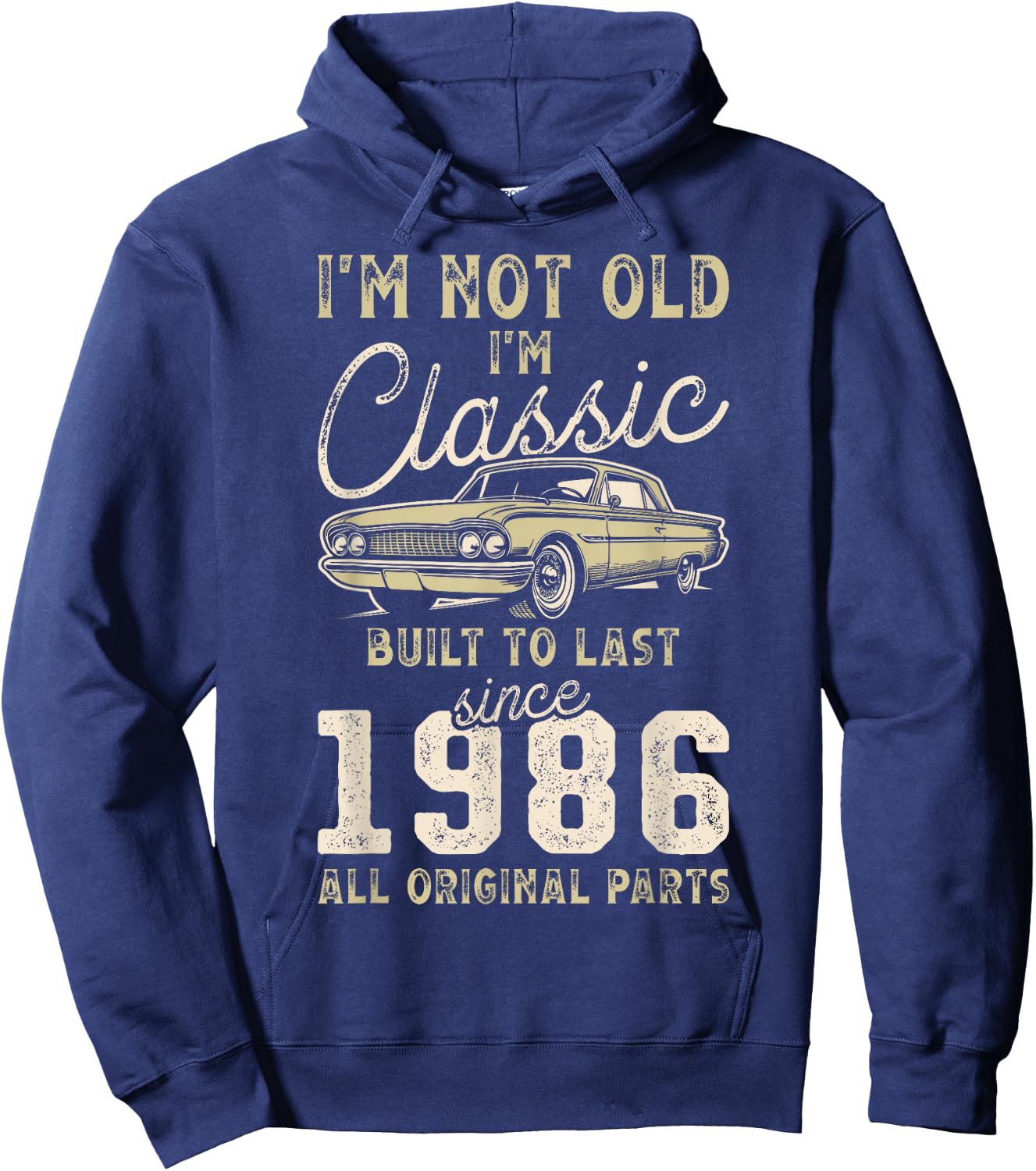 Born 1986 39th Birthday Vintage Hoodie - Hoodie | Navy