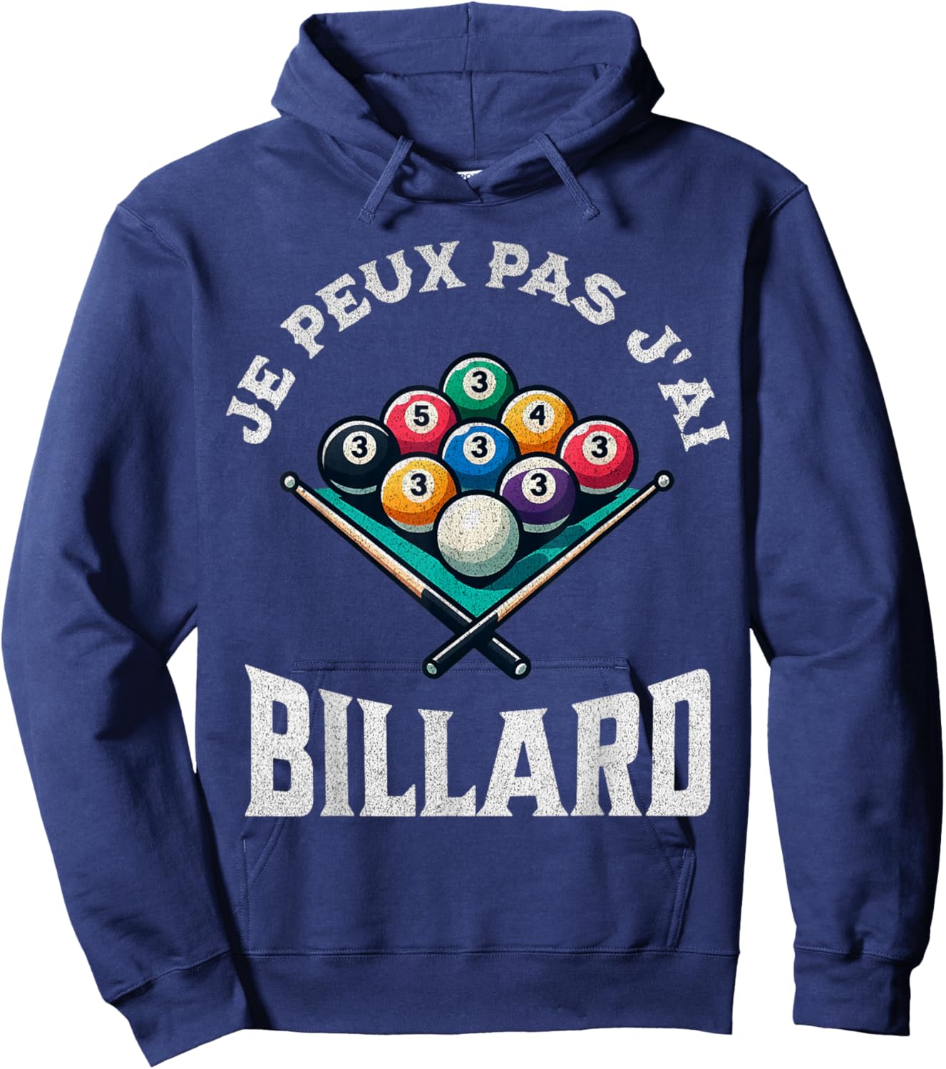 Je Peux Pas J'ai Billard Citation Pour Un Joueur De Billiard , Black, S Hoodie - Hoodie | Navy