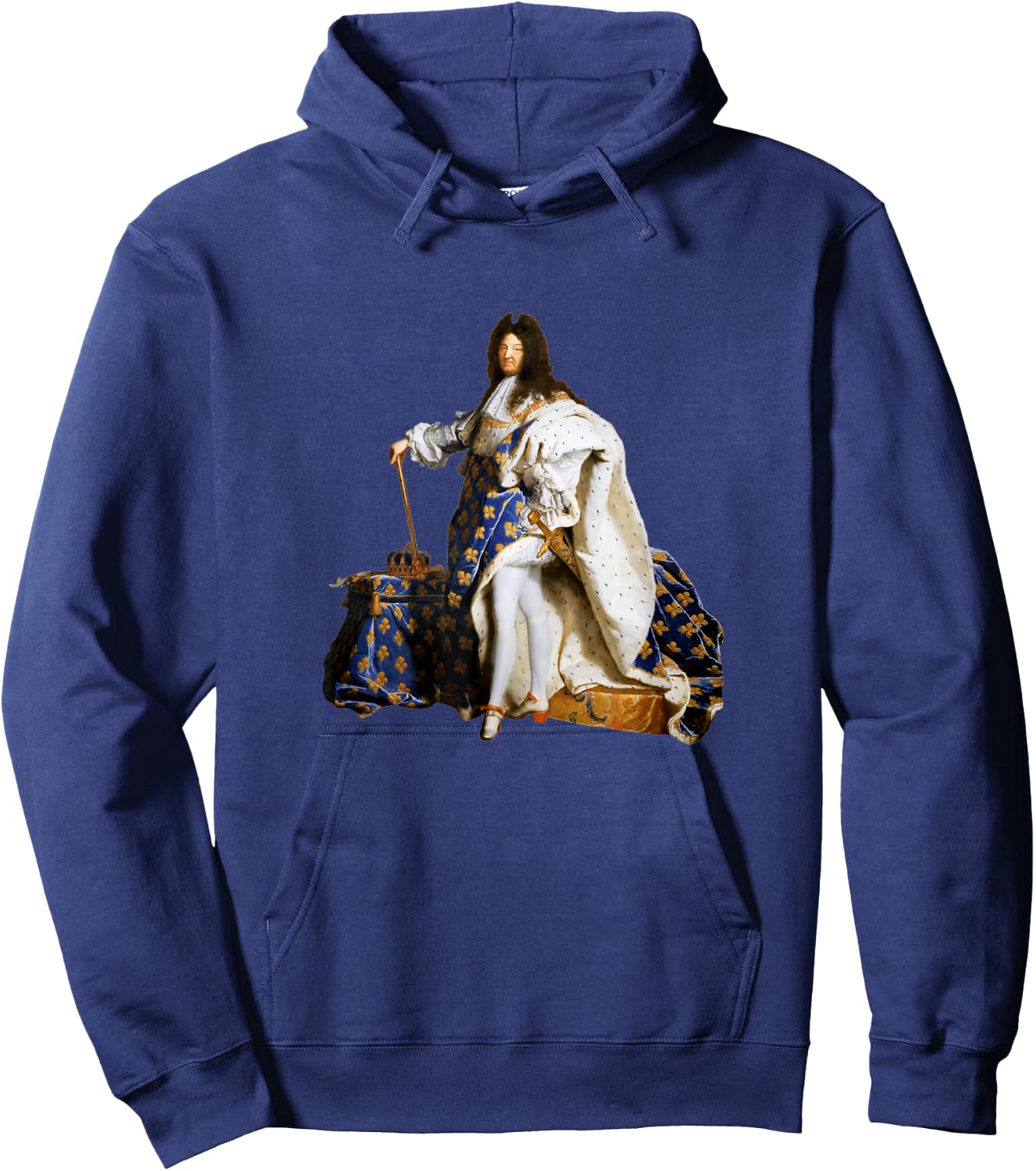 Hyacinthe Rigaud - Portrait of Louis XIV Hoodie - Hoodie | Navy