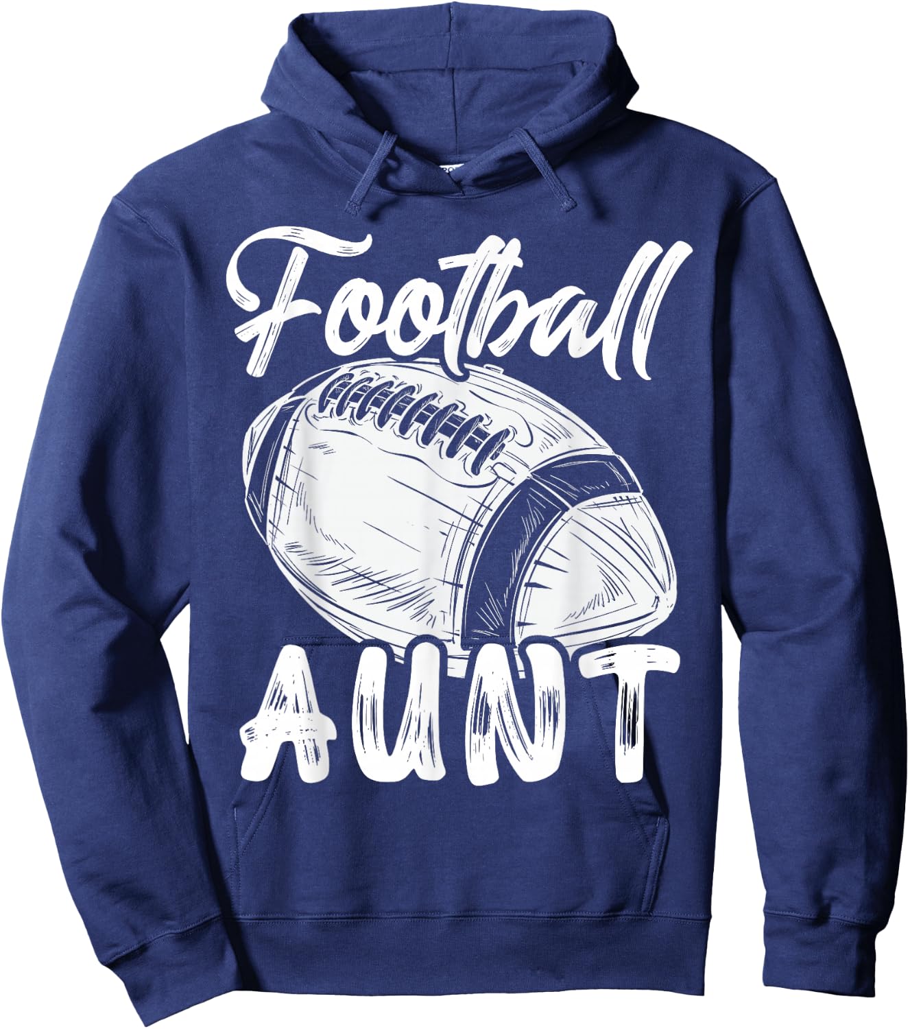 Football Aunt Family Matching Players Mothers Day Hoodie - Hoodie | Navy