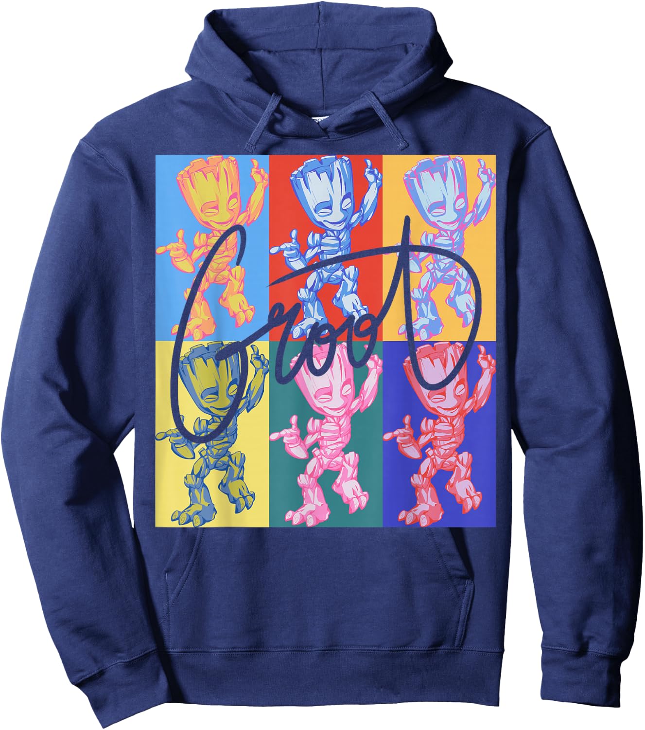 Marvel Guardians of The Galaxy Groot Pop Art Panels Small Hoodie - Hoodie | Navy