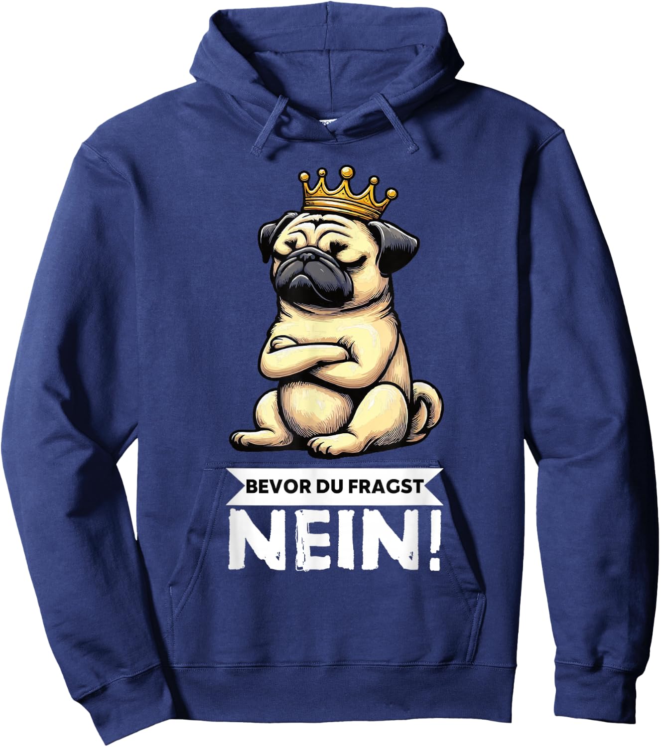 Bevor Du Fragst Nein Mops Möpse Mopshund Mopshunde Mopsi Hoodie - Hoodie | Navy