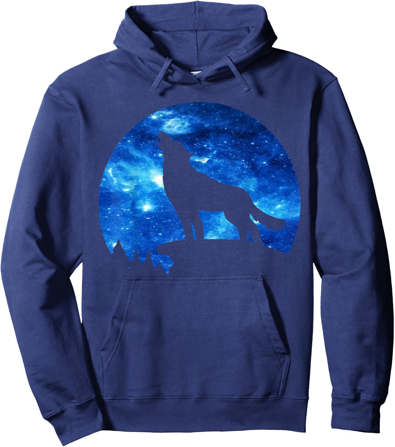 Wolf Paws Galaxy Wild Lone Wolves Stars Moon Wolf Hoodie - Hoodie | Navy