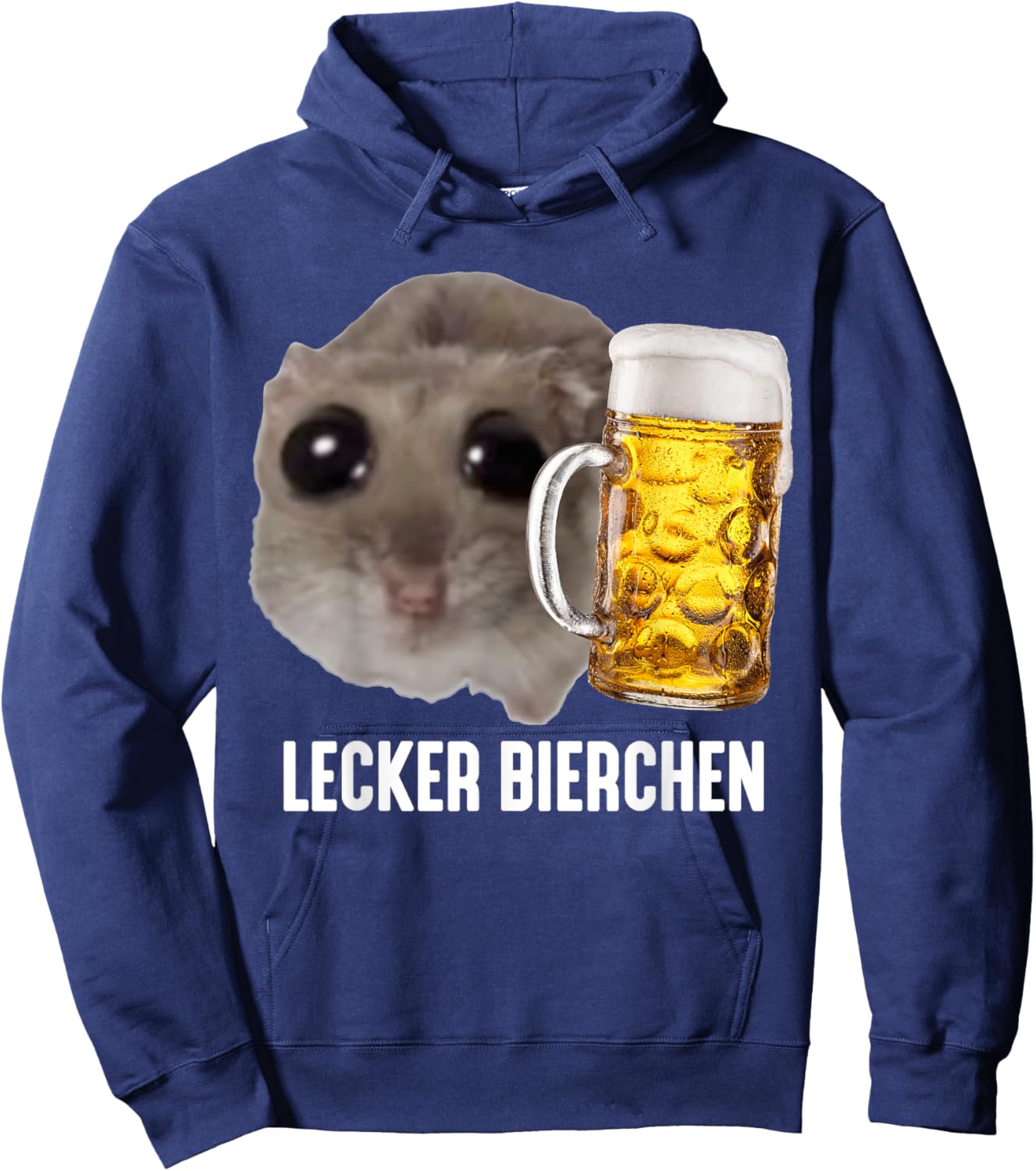 Tasty Beer X Sad Hamster Meme Beer Wheat Beer White Beer , black Hoodie - Hoodie | Navy