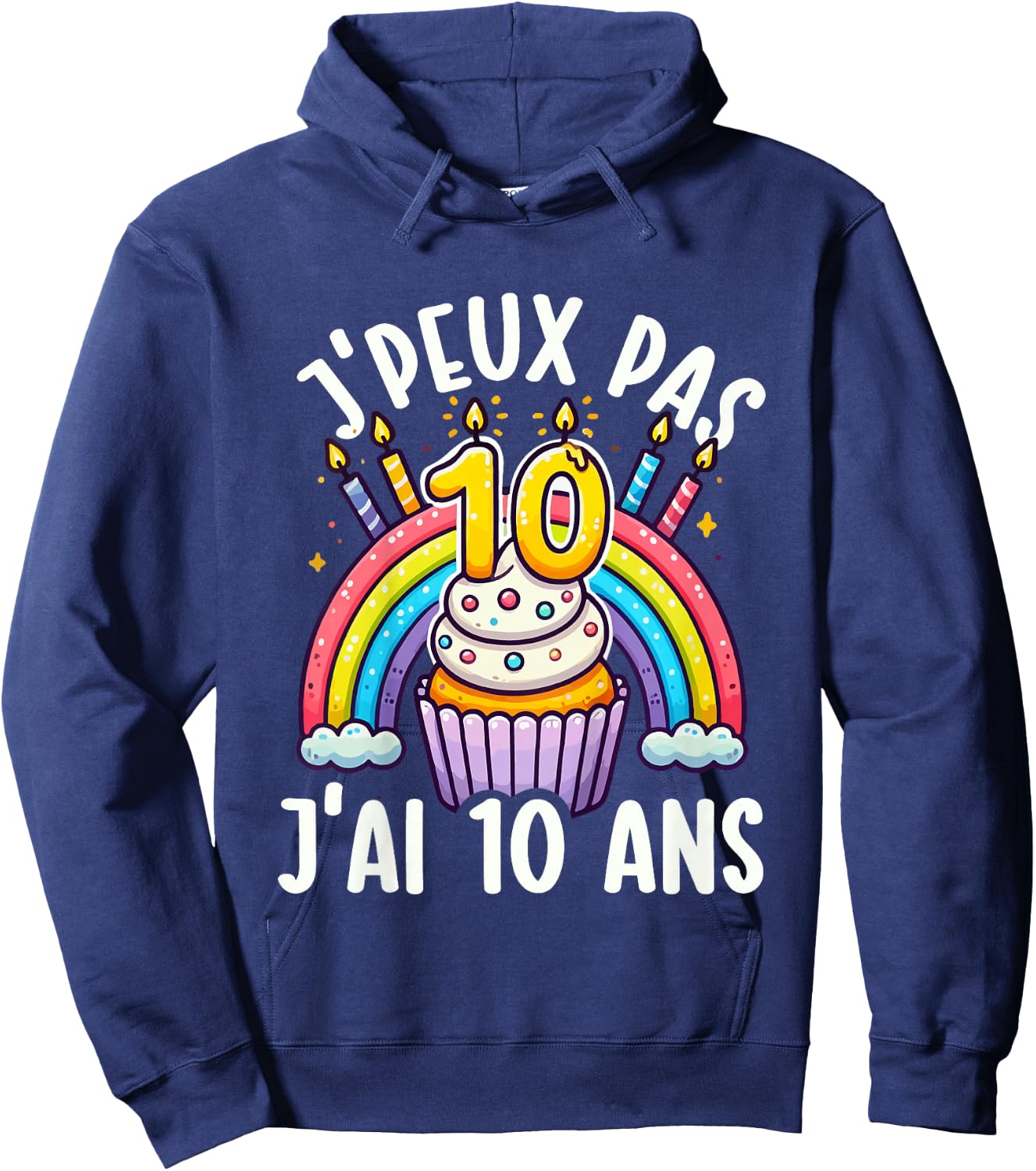Kids Je Peux Pas Je ai 10 Ans Anniversaire Funny Funny Kawaii , Black, 2 Hoodie - Hoodie | Navy