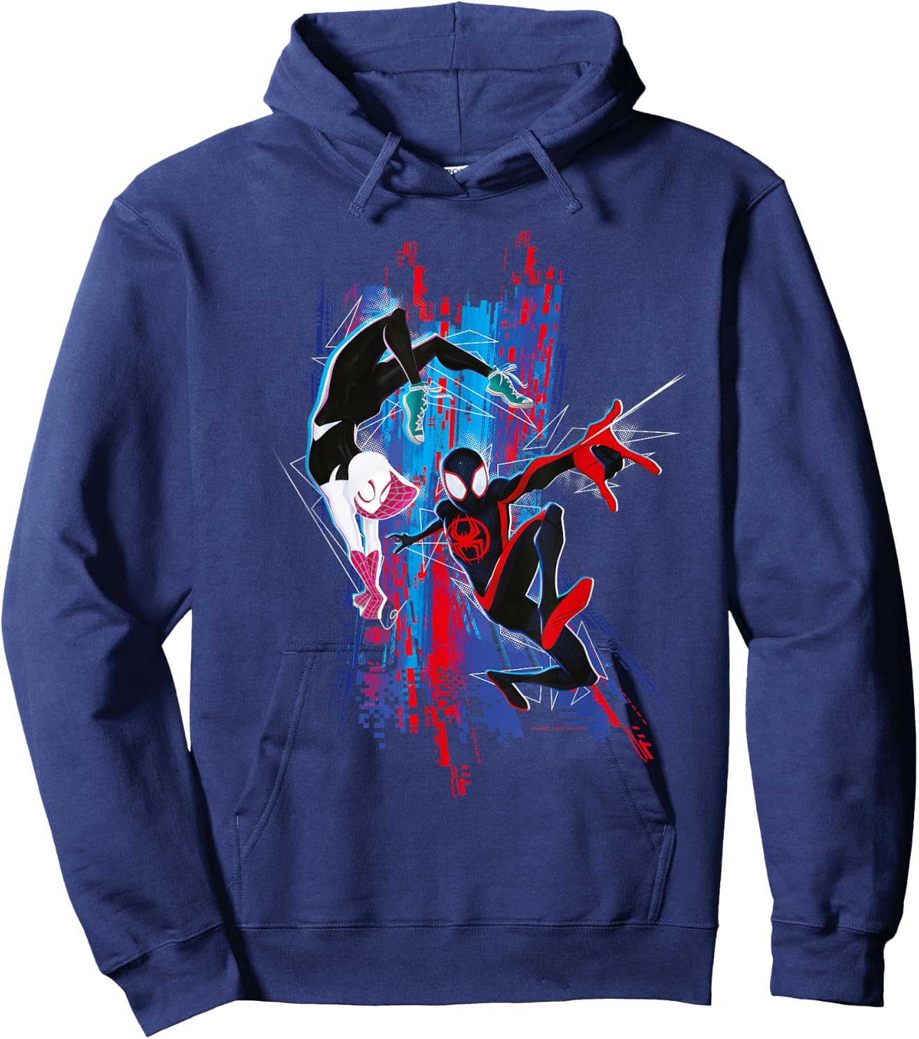 Marvel Spider-Man: Across the Spider-Verse Miles and Gwen , black Hoodie - Hoodie | Navy