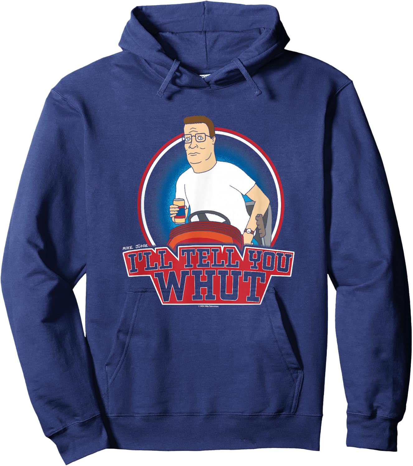 King of The Hill Hank Hill Mowing I'll Tell You What Hoodie - Hoodie | Navy