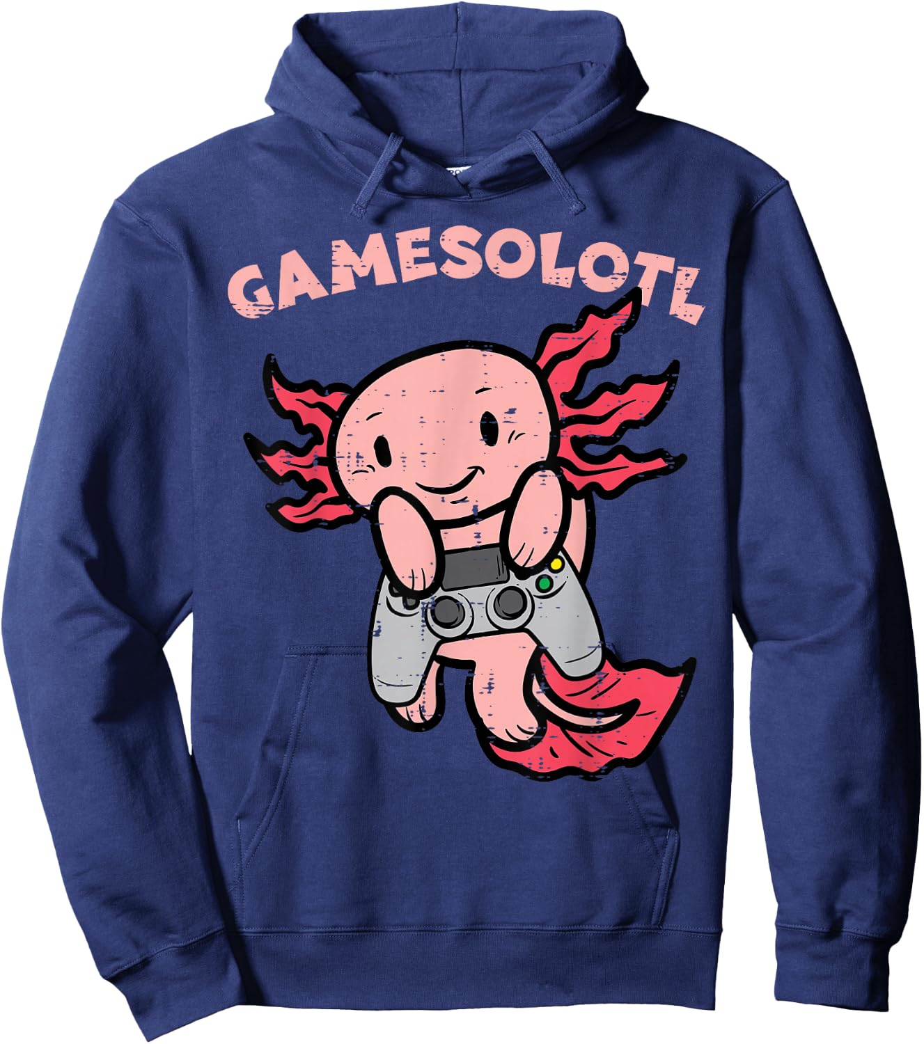 Gamesolotl Gamer Axolotl Cute Gaming Boys Kids Youth Men Hoodie - Hoodie | Navy