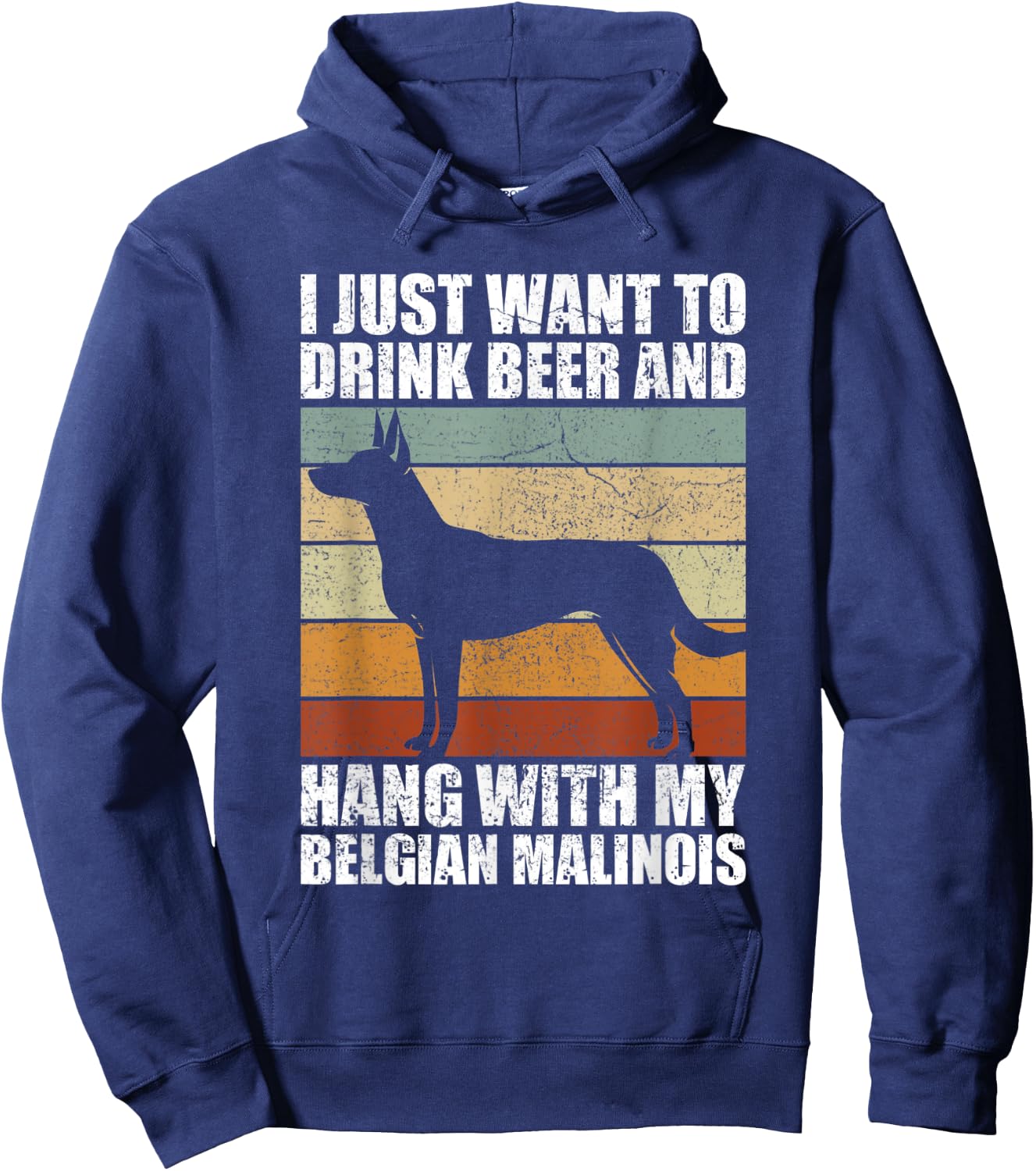 Beer & Hang With My Belgian Malinois Pet Owner Dog Lover Women Hoodie - Hoodie | Navy