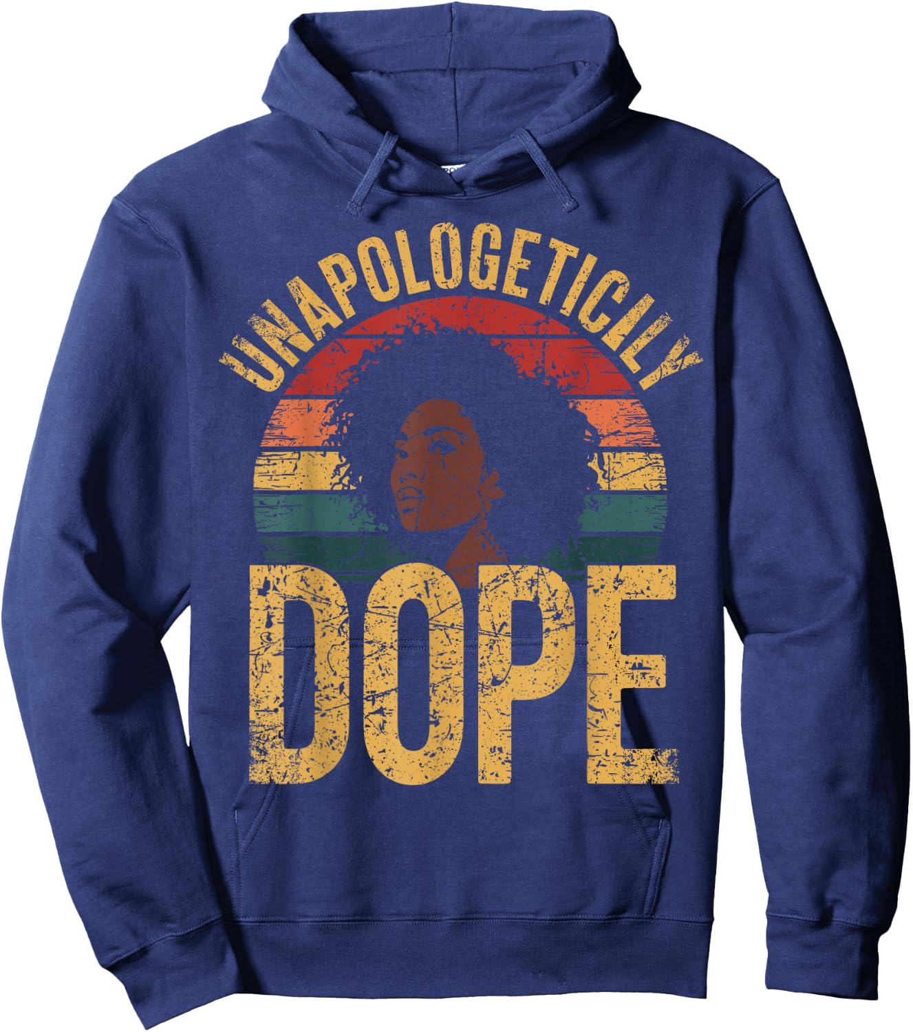 Unapologetically Dope Vintage Inspired Black Culture Design Hoodie - Hoodie | Navy