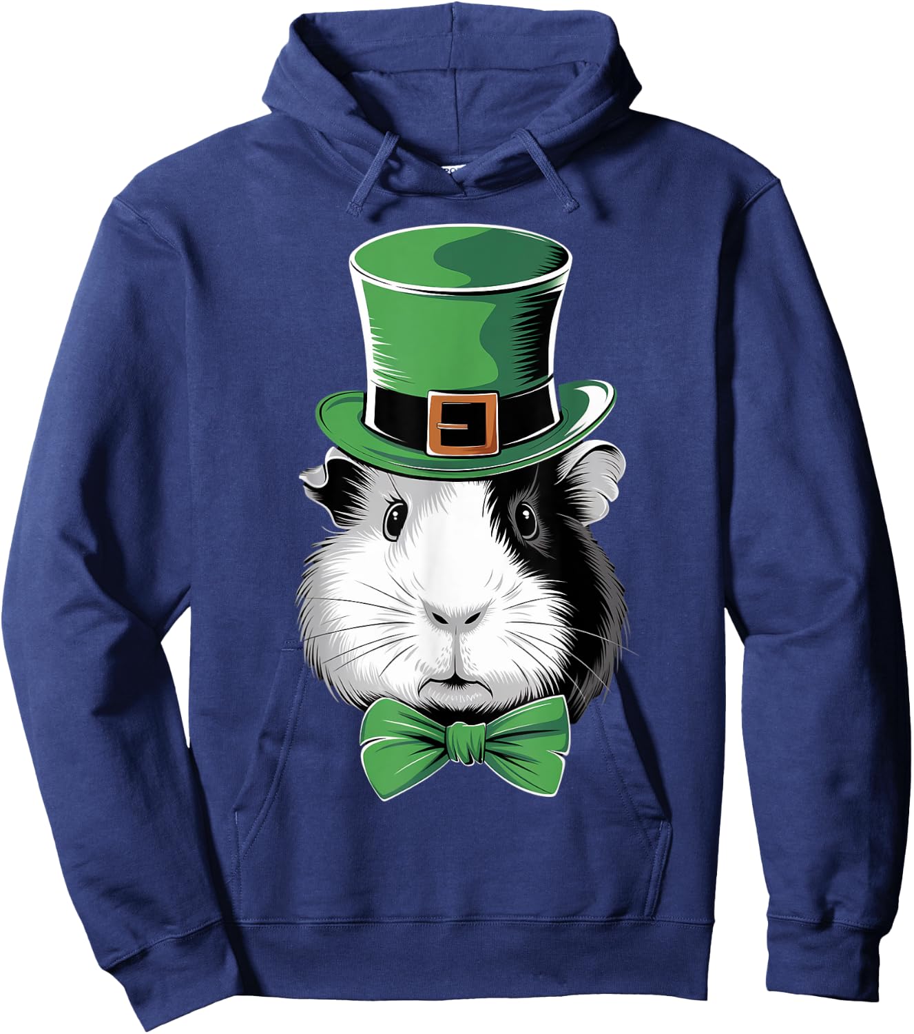 Green Guinea pig shamrock on St Patricks Day Guinea pig Hoodie - Hoodie | Navy