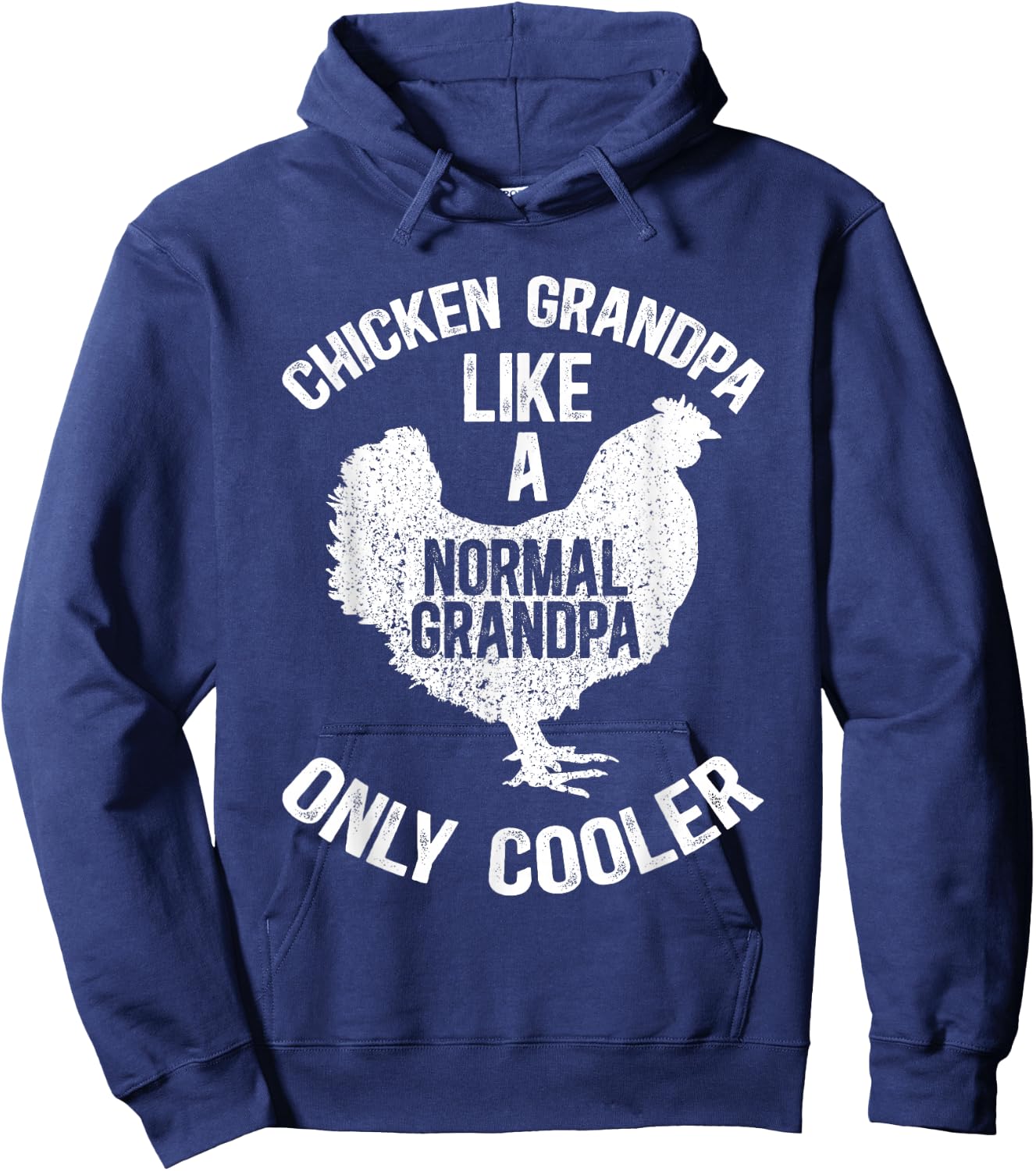 Cool Chicken Grandpa Chicken Owner Chicken Lover Hoodie - Hoodie | Navy