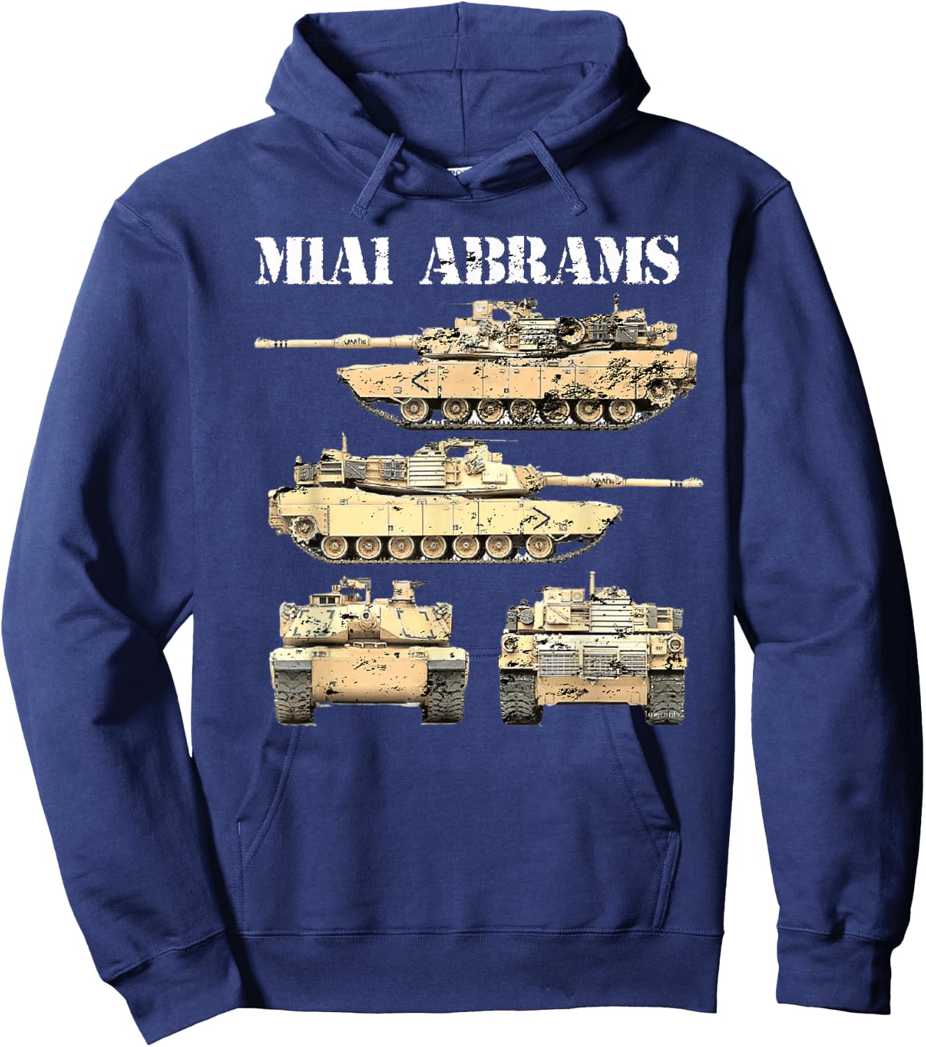 M1A1 Abrams Battle Tank Driver US Army Tanks Enthusiast Hoodie - Hoodie | Navy