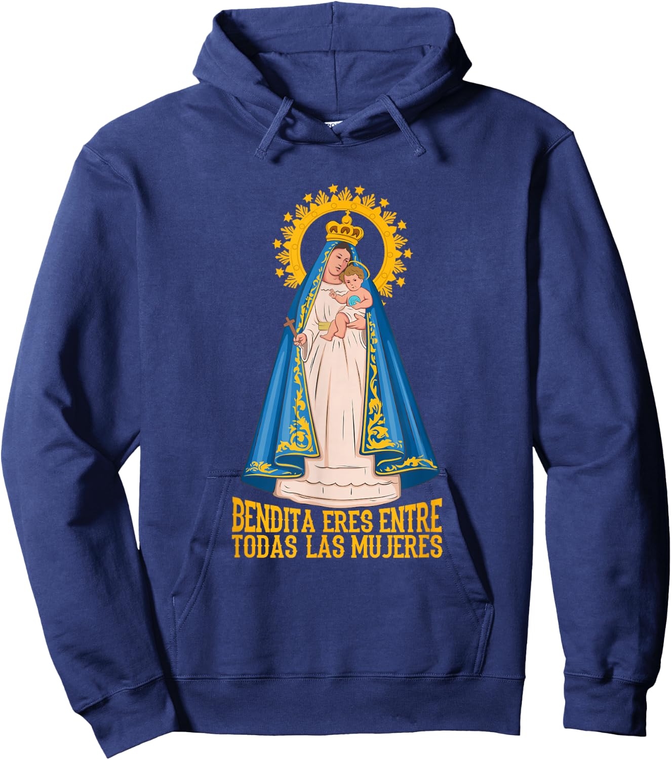 Virgen de la Caridad del Cobre. Bendita entre las mujeres. Hoodie - Hoodie | Navy