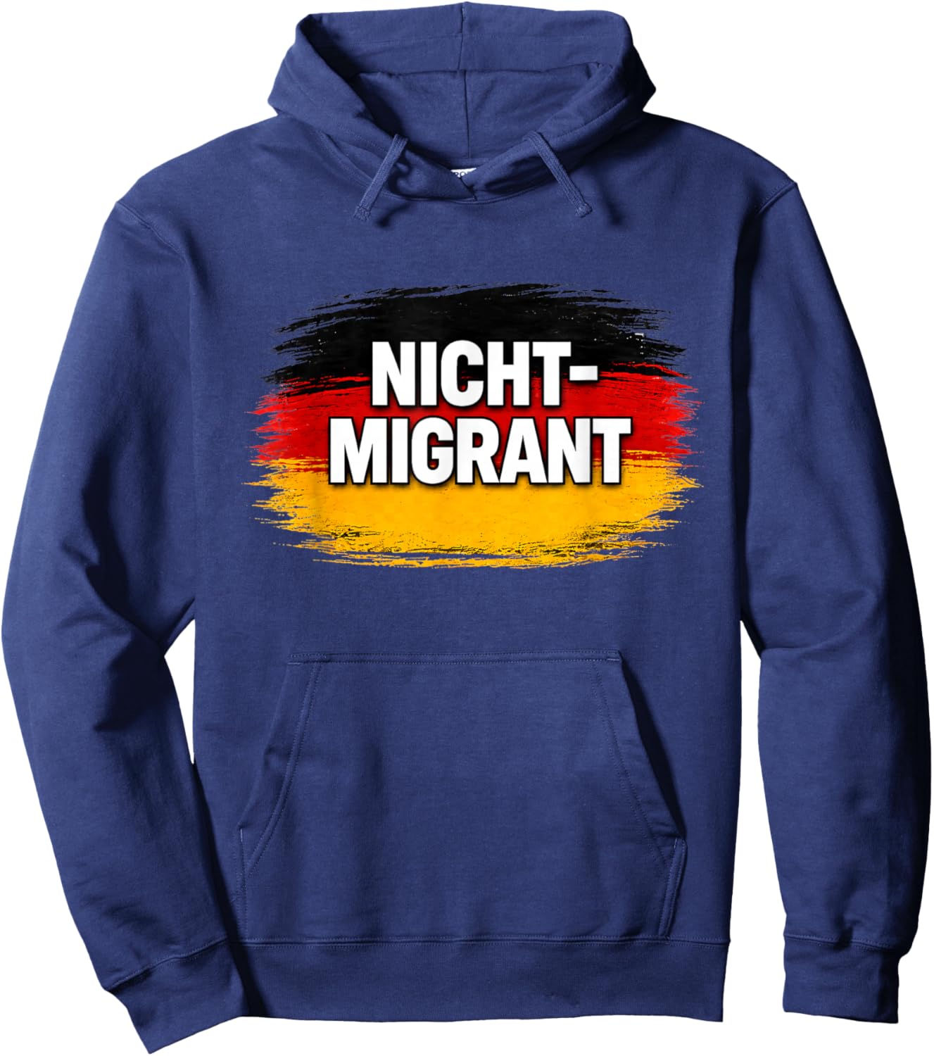 Nicht Migrant Deutschland Flagge Hoodie - Hoodie | Navy