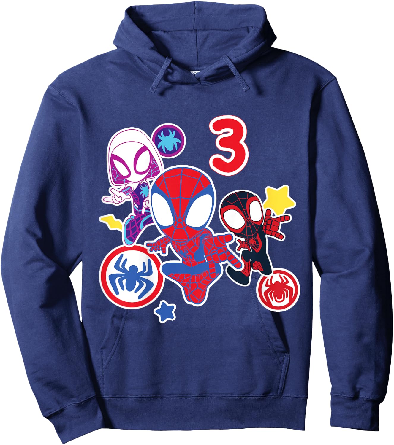 Kinder Marvel Spidey and His Amazing Friends 3 Year Old Birthday Hoodie - Hoodie | Navy