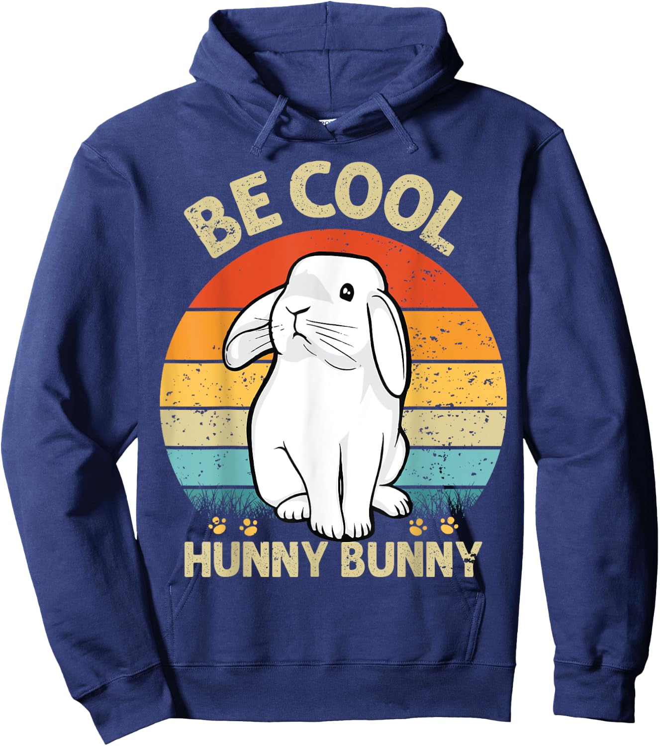 Be Cool Hunny Bunny Funny Rabbit Lover Girls Women Kids Hoodie - Hoodie | Navy