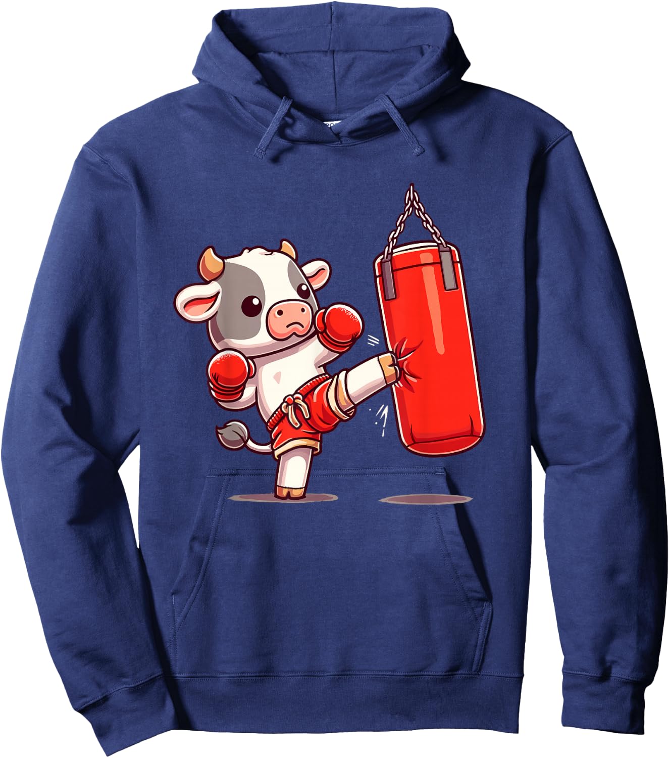 Muay Thai | Thai Boxing For Kids, Muay Thai Cow & Kickboxing Hoodie - Hoodie | Navy