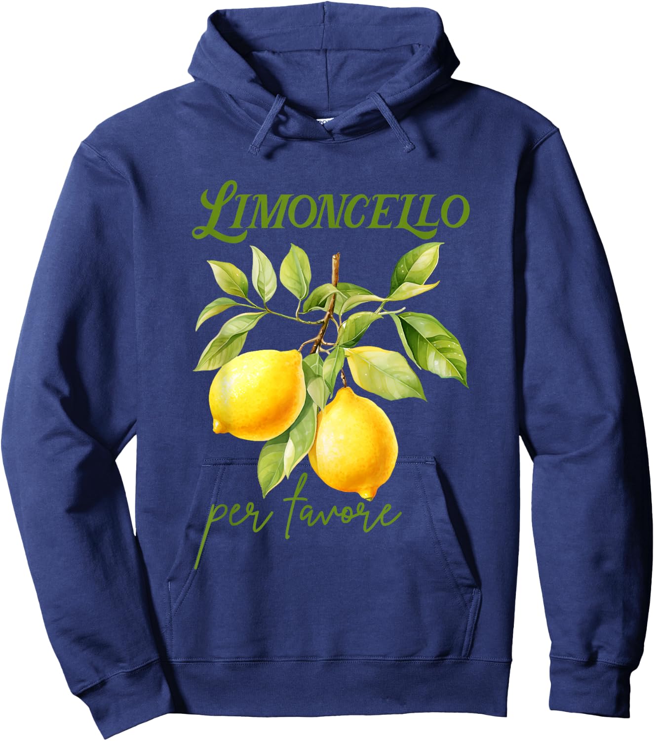 Limoncello Per Favore | Limoncello Lemon Liqueur , black Hoodie - Hoodie | Navy