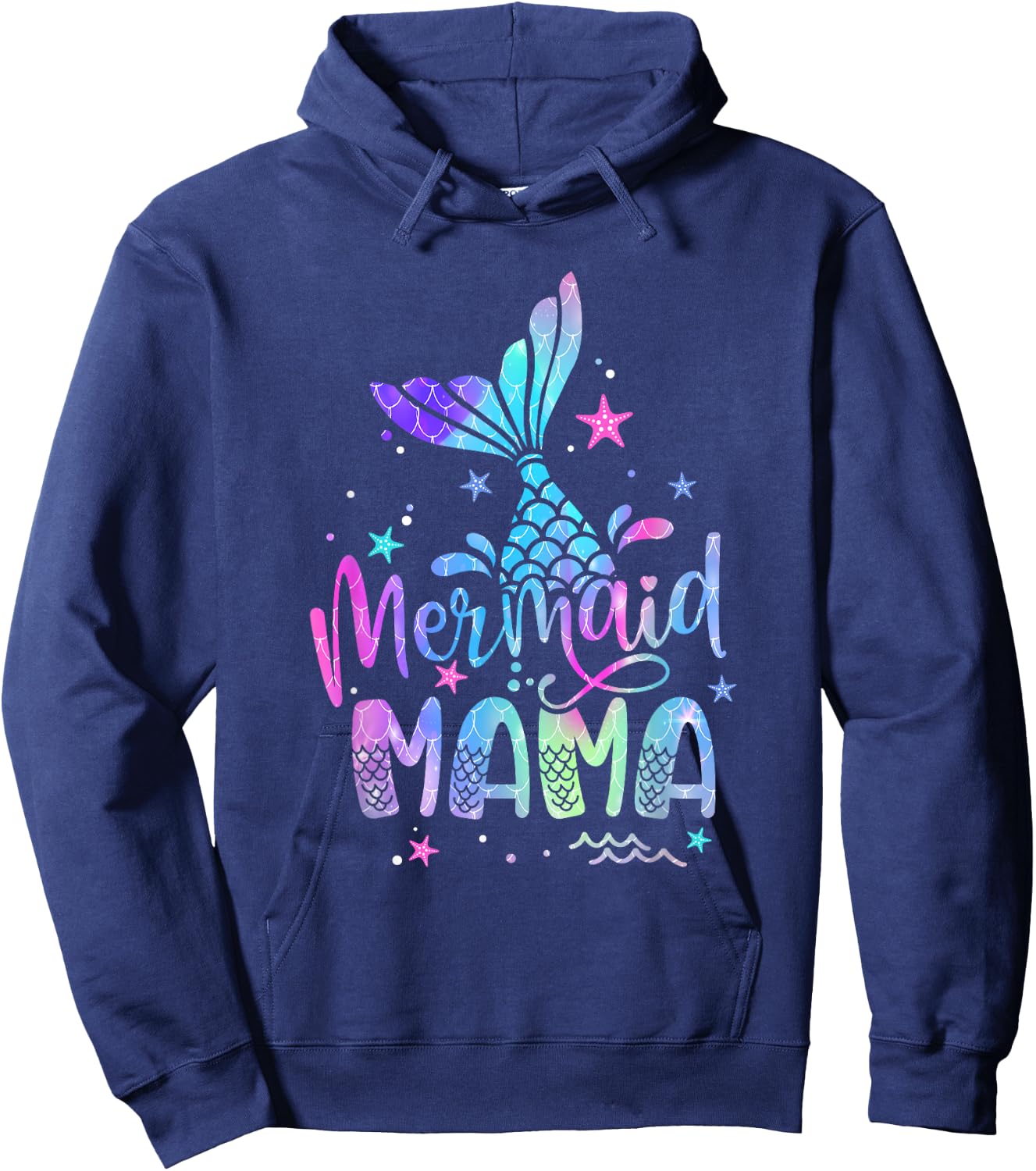 Mermaid Mama Women Family Matching 1st Birthday Hoodie - Hoodie | Navy