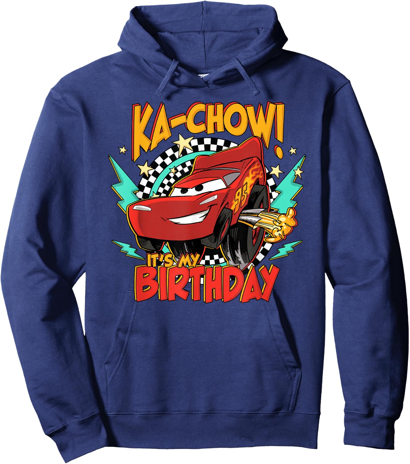 Disney Pixar Cars Birthday KaChow It's My Birthday Lightning Hoodie - Hoodie | Navy