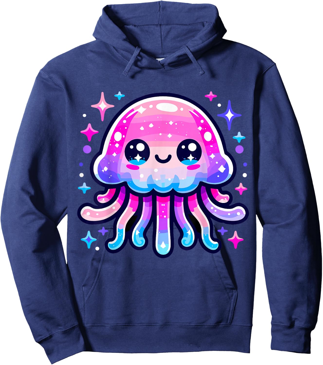 Cute Jellyfish Kawaii Hoodie - Hoodie | Navy