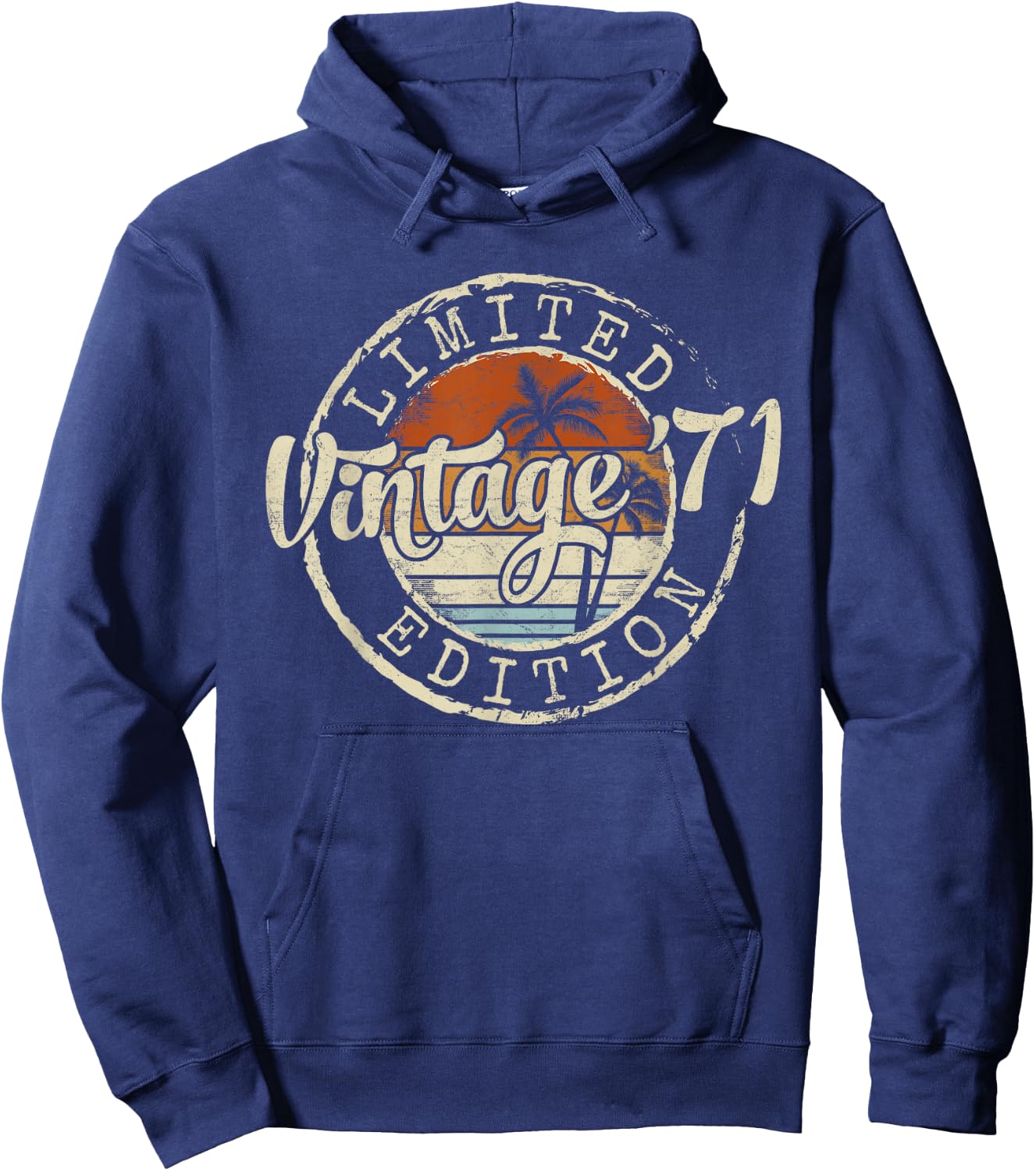 Vintage 1971 53rd Birthday Gifts 53 Year Old Women , Black, S Hoodie - Hoodie | Navy