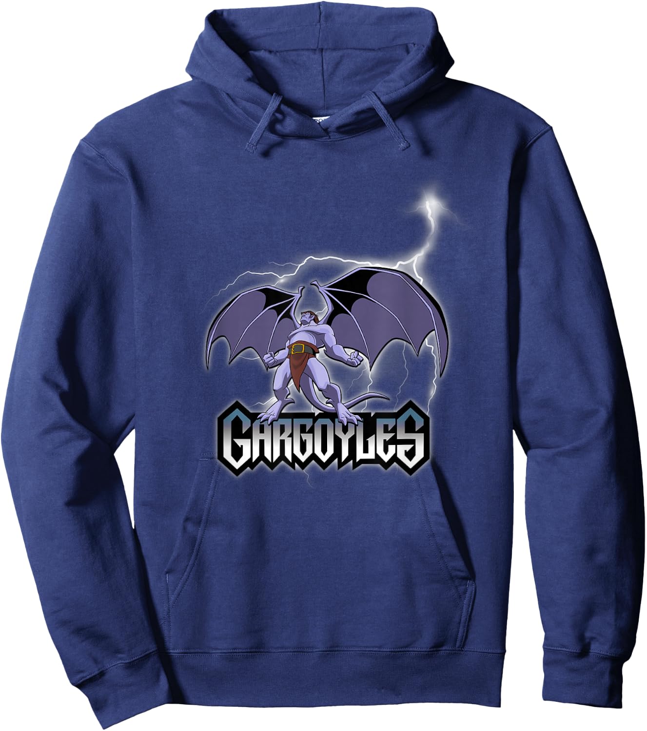 Disney Gargoyles Goliath Epically Rising Under The Thunder Hoodie - Hoodie | Navy