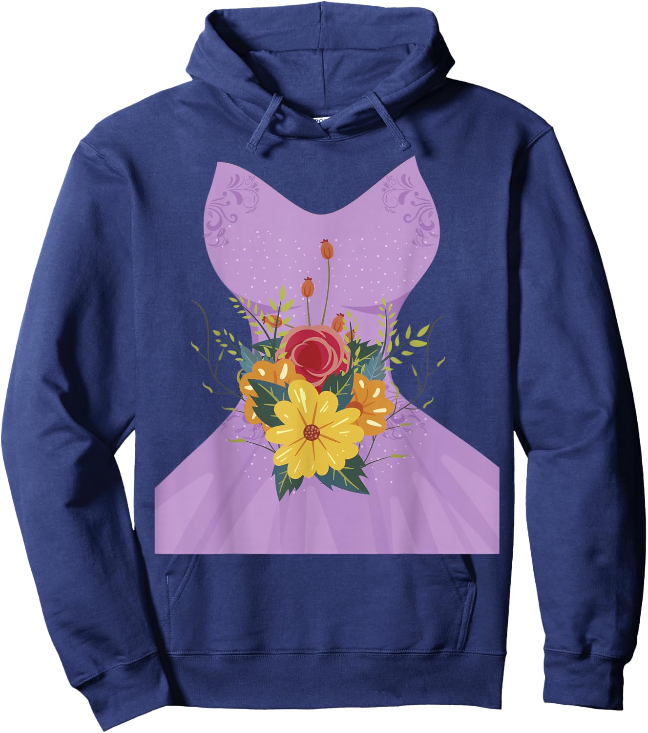 Simple Wedding Dress Gift Bridal Showers Gift Hoodie - Hoodie | Navy