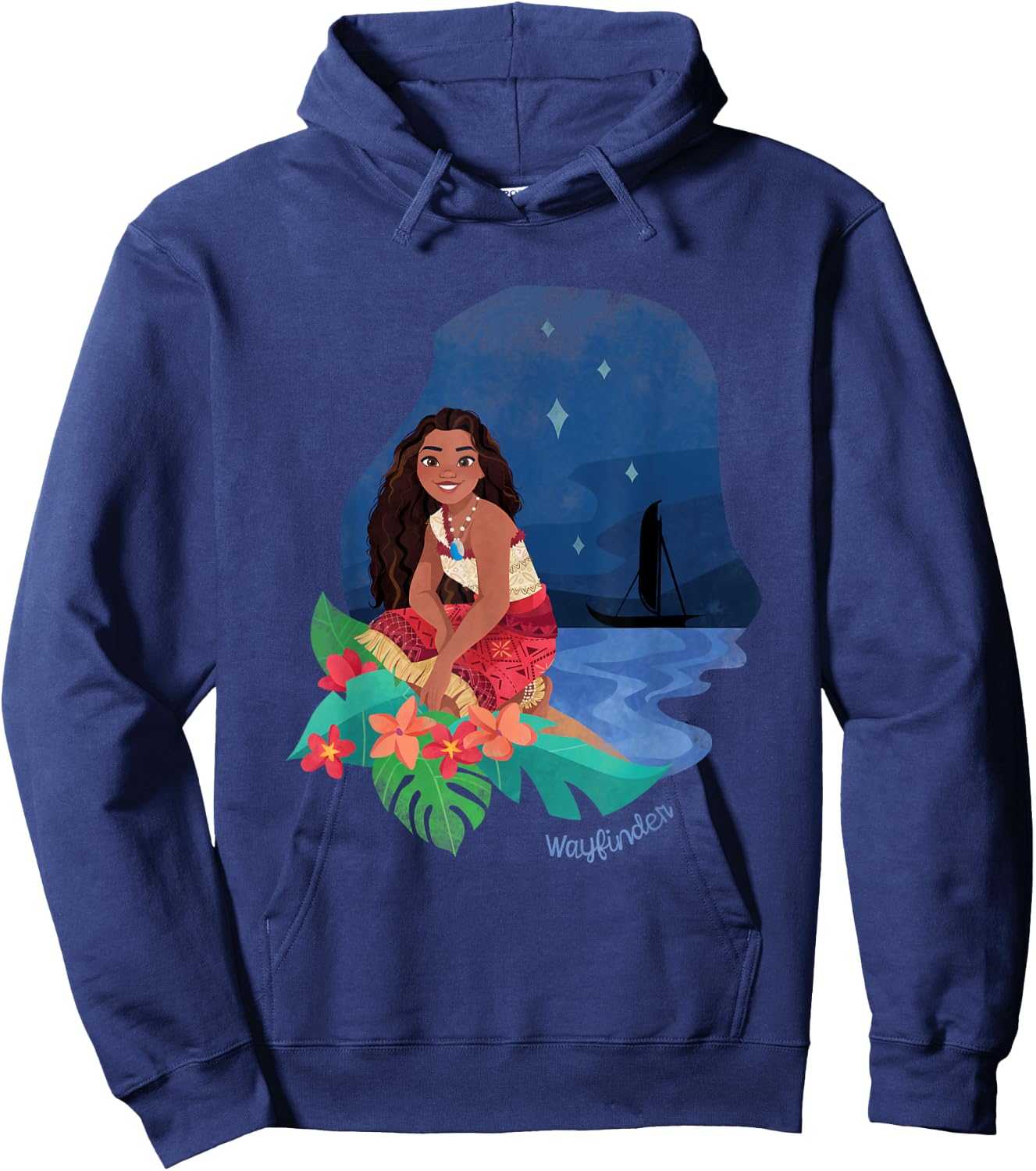 Disney Moana 2 Oceania Wayfinder Midnight Moana , Black, S Hoodie - Hoodie | Navy