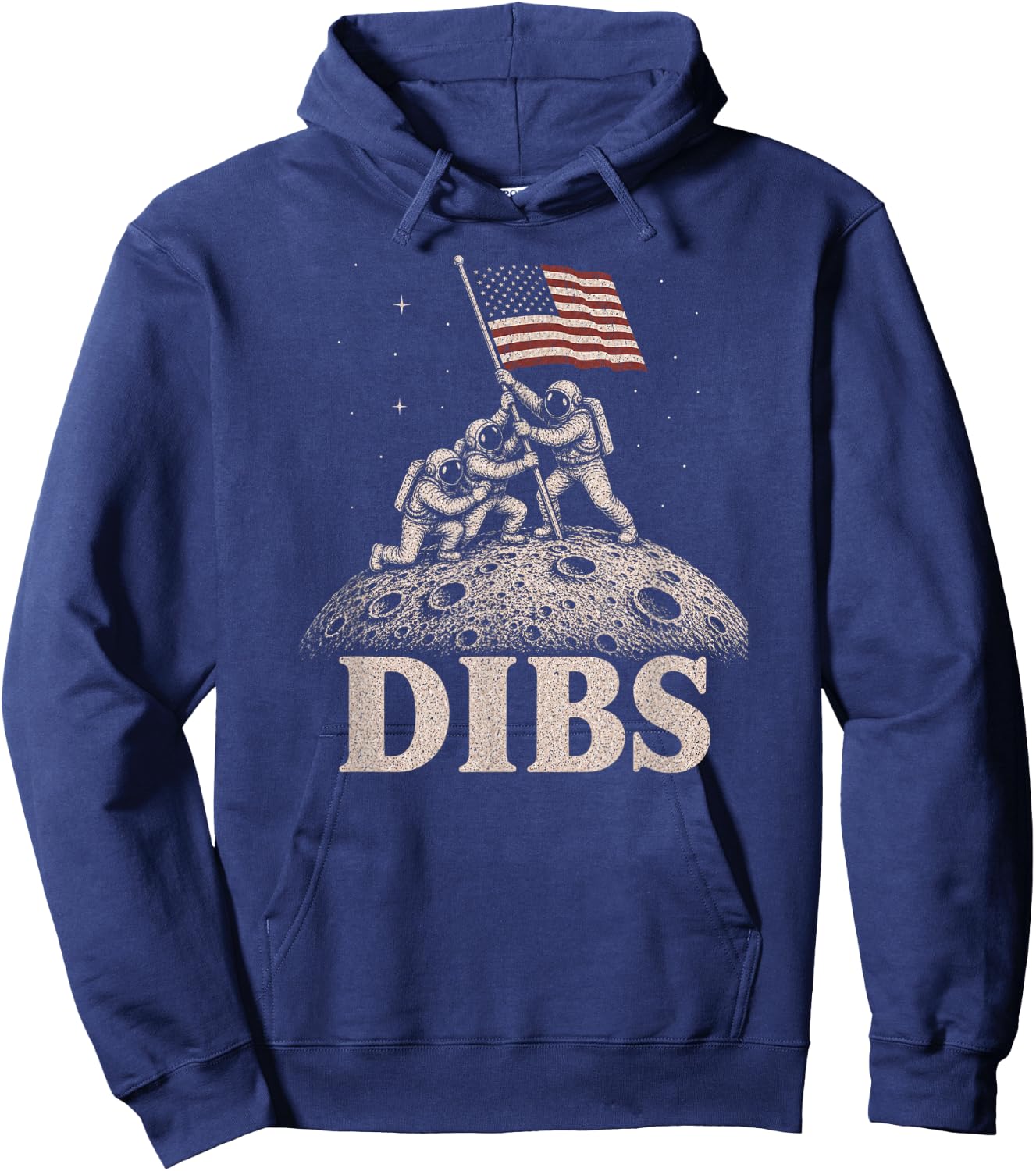 Funny Dibs Astronaut Moon Sassy Sarcastic Space Humor Art Hoodie - Hoodie | Navy